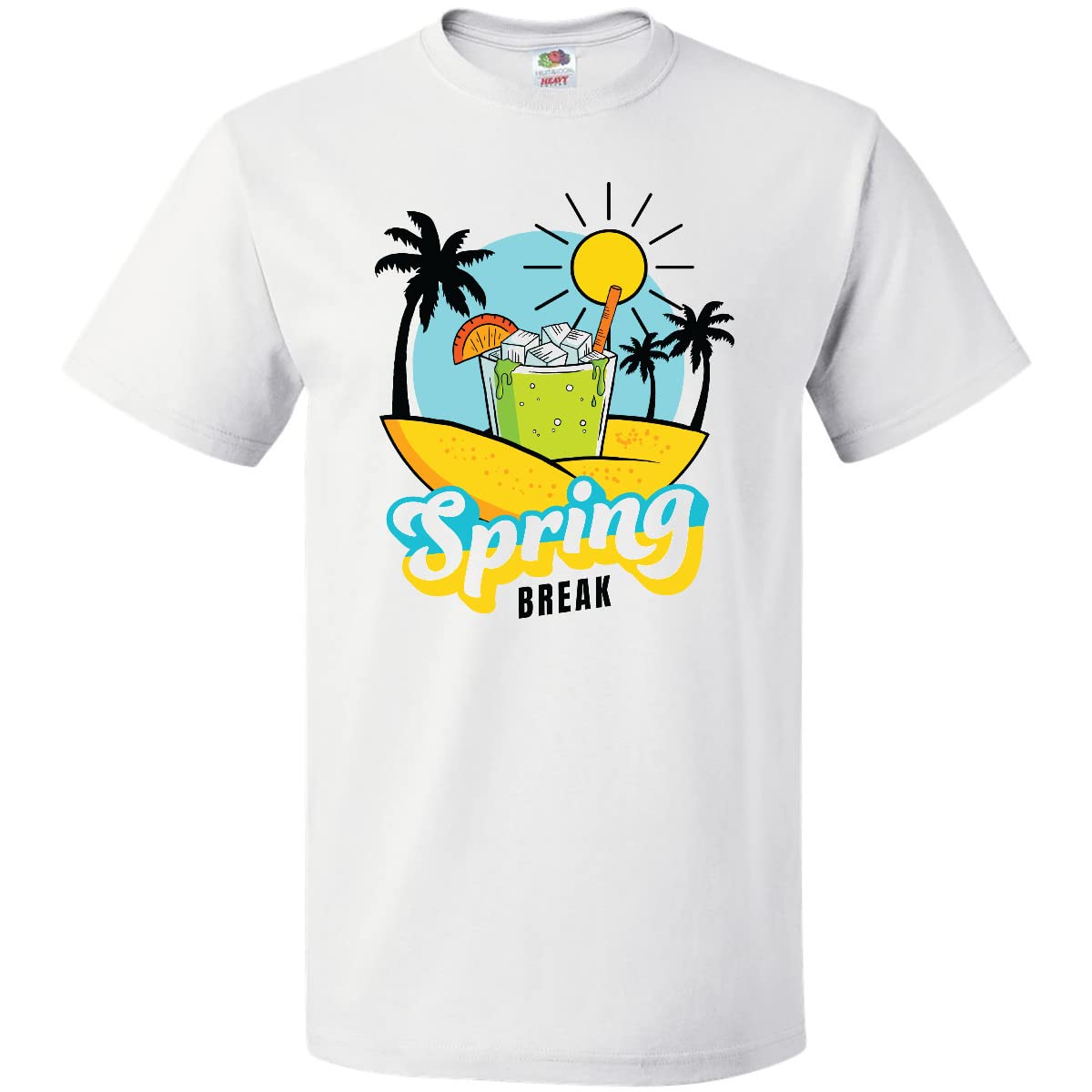Inktastic Spring Break Vacation T-Shirt - Sunshine & Beach Drink Design for Adults | Perfect for Summer Trips, Beach Parties & Casual Wear