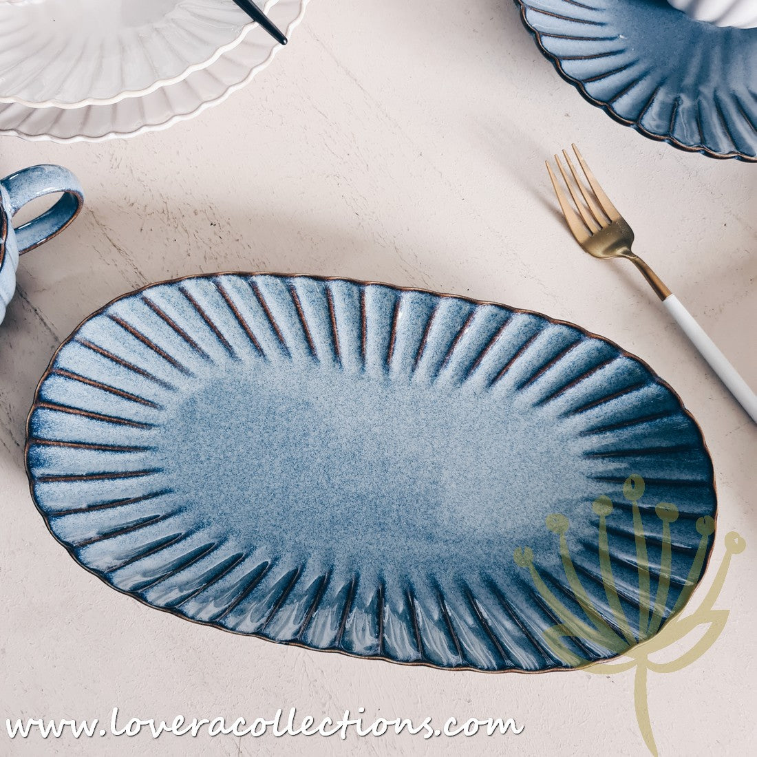 Rustic Seashell Dinnerware Set - Beach Themed Plates, Bowls & Serving Dishes for Coastal Dining & Entertaining - Perfect for Beach House, Summer Parties & Nautical Decor