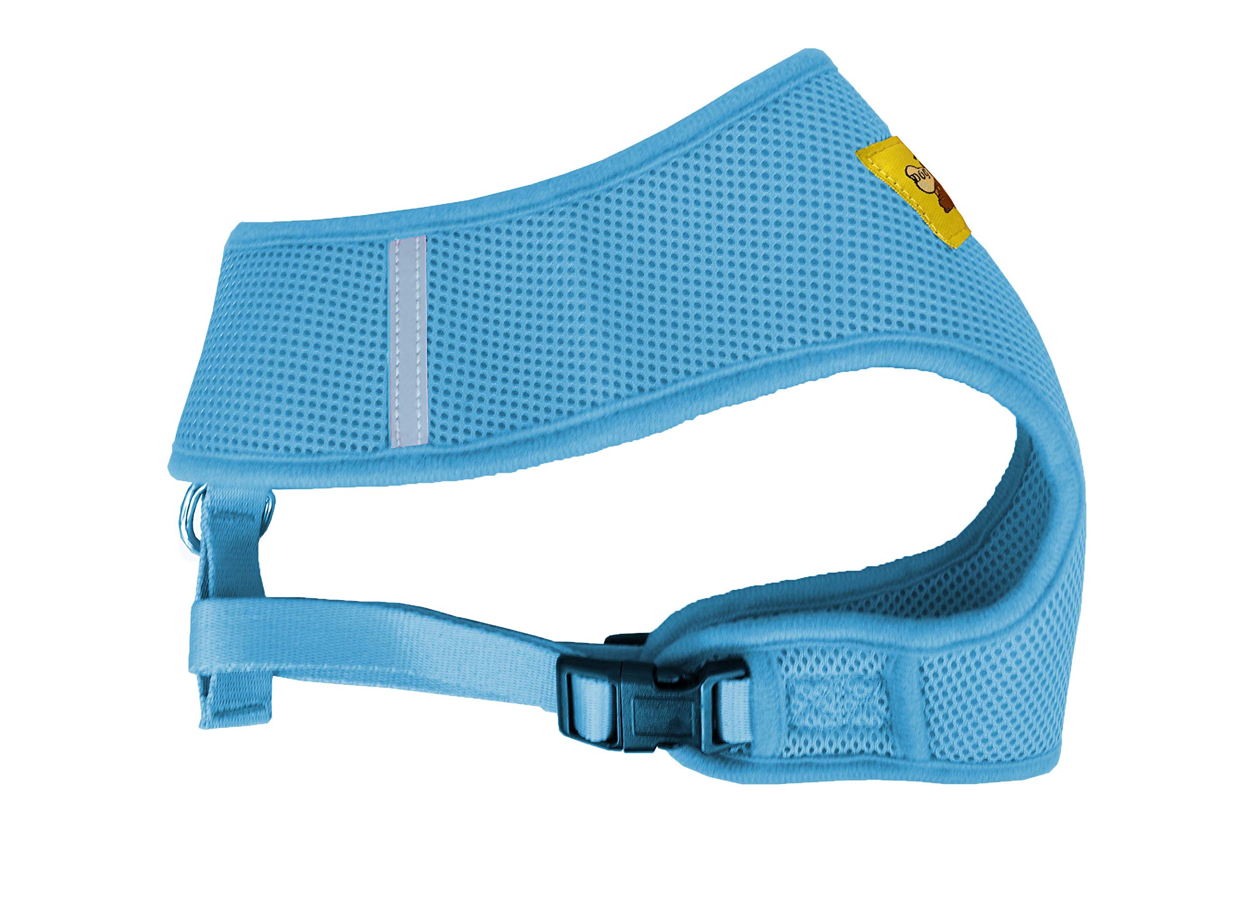 No Pull No Choke Reflective Adjustable Dog Harness - Breathable Front Clip Pet Vest for Small Medium Large & X-Large Dogs (Water Blue) - Perfect for Walking, Running & Outdoor Adventures