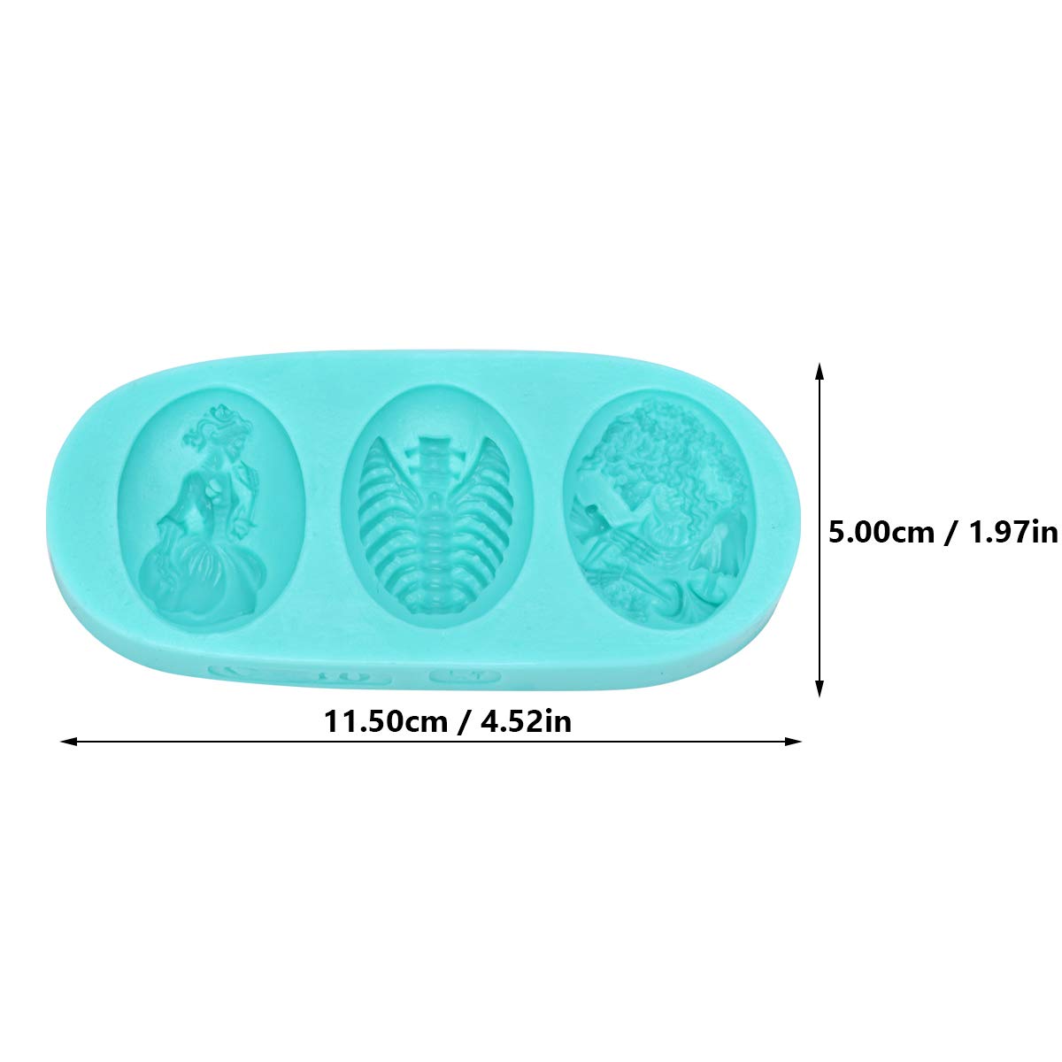 Halloween Skull Stencil Silicone Mold - 1PC Cake Fondant Chocolate Baking Decorating Tool for Halloween Party, DIY Desserts & Spooky Treats