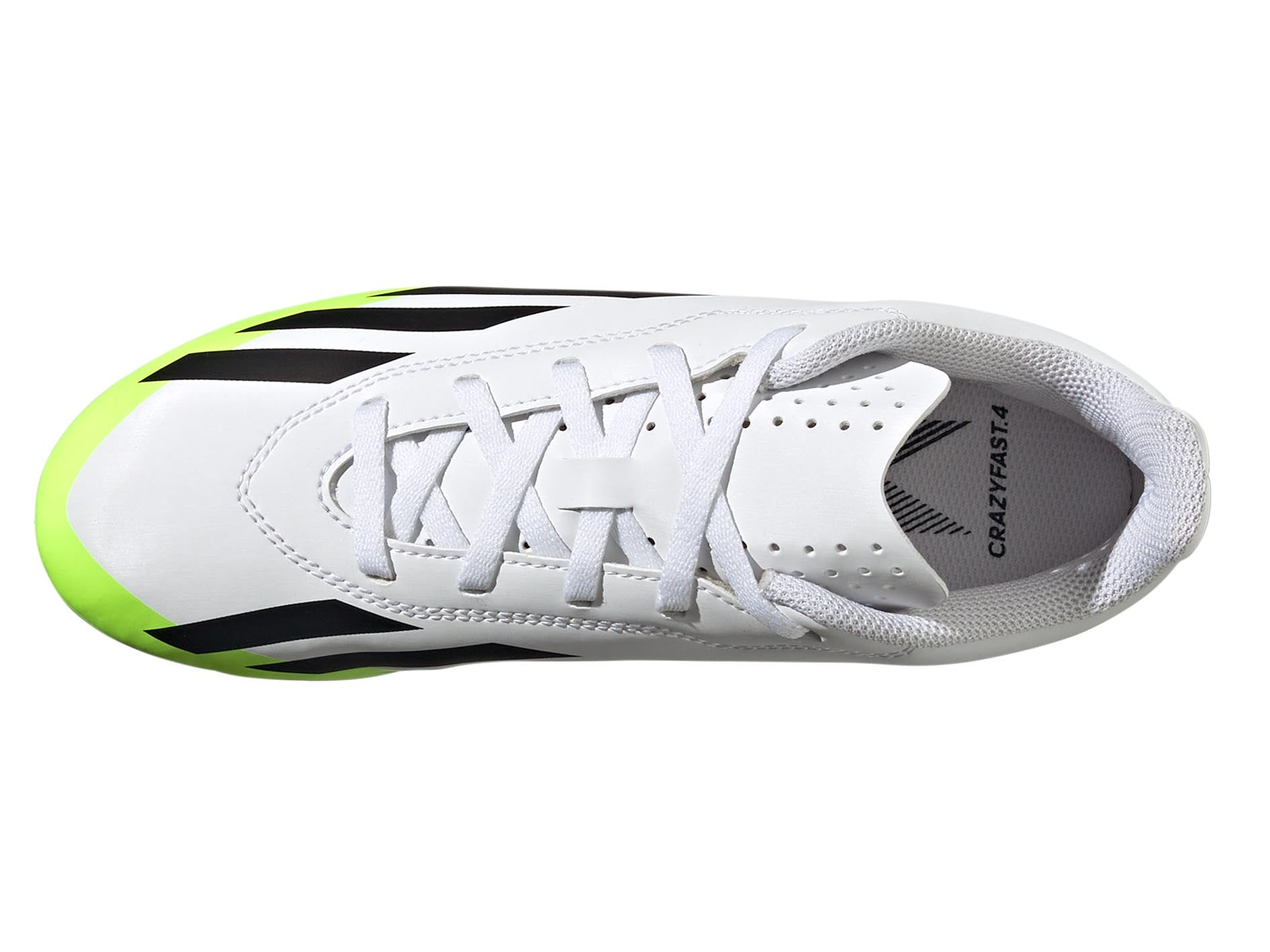 Adidas Kids XCrazyfast.4 FXG J Soccer Cleats - Lightweight Youth Football Shoes for Boys & Girls with Enhanced Traction - Perfect for Turf, Grass & Indoor Soccer Games