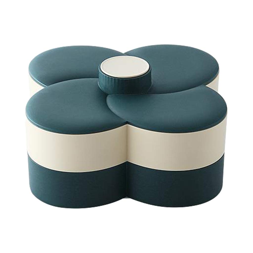 Rotating Candy Tray - Petal Flower Shaped Snack Storage Box, Waterproof & Moistureproof, Creative Design for Parties, Home, Office - Dark Green
