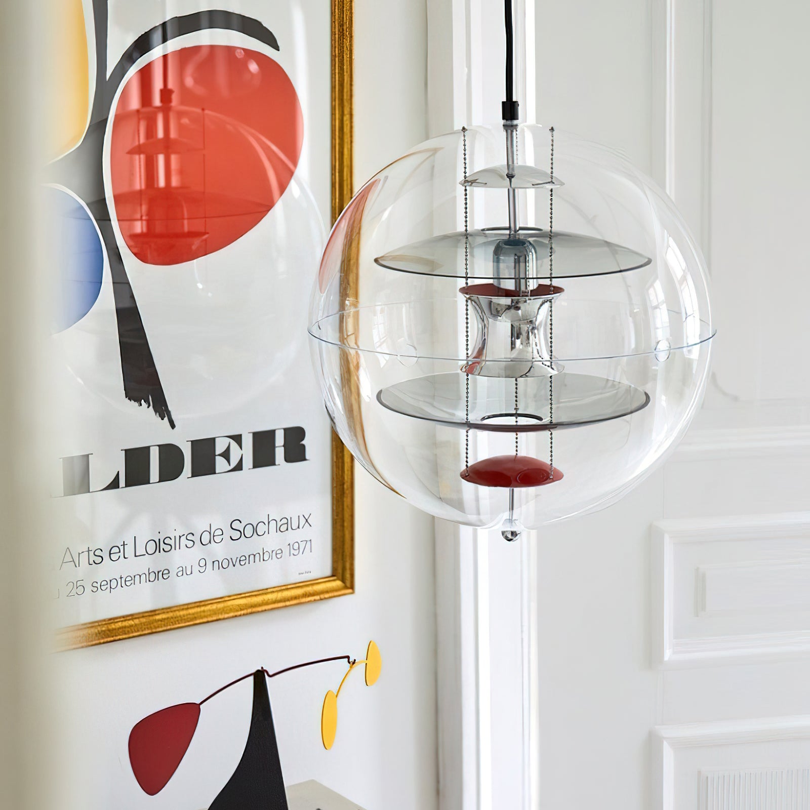 VP Globe Pendant Light - Modern Glass Hanging Light Fixture for Dining Room, Kitchen Island, Bedroom & Living Room Decor