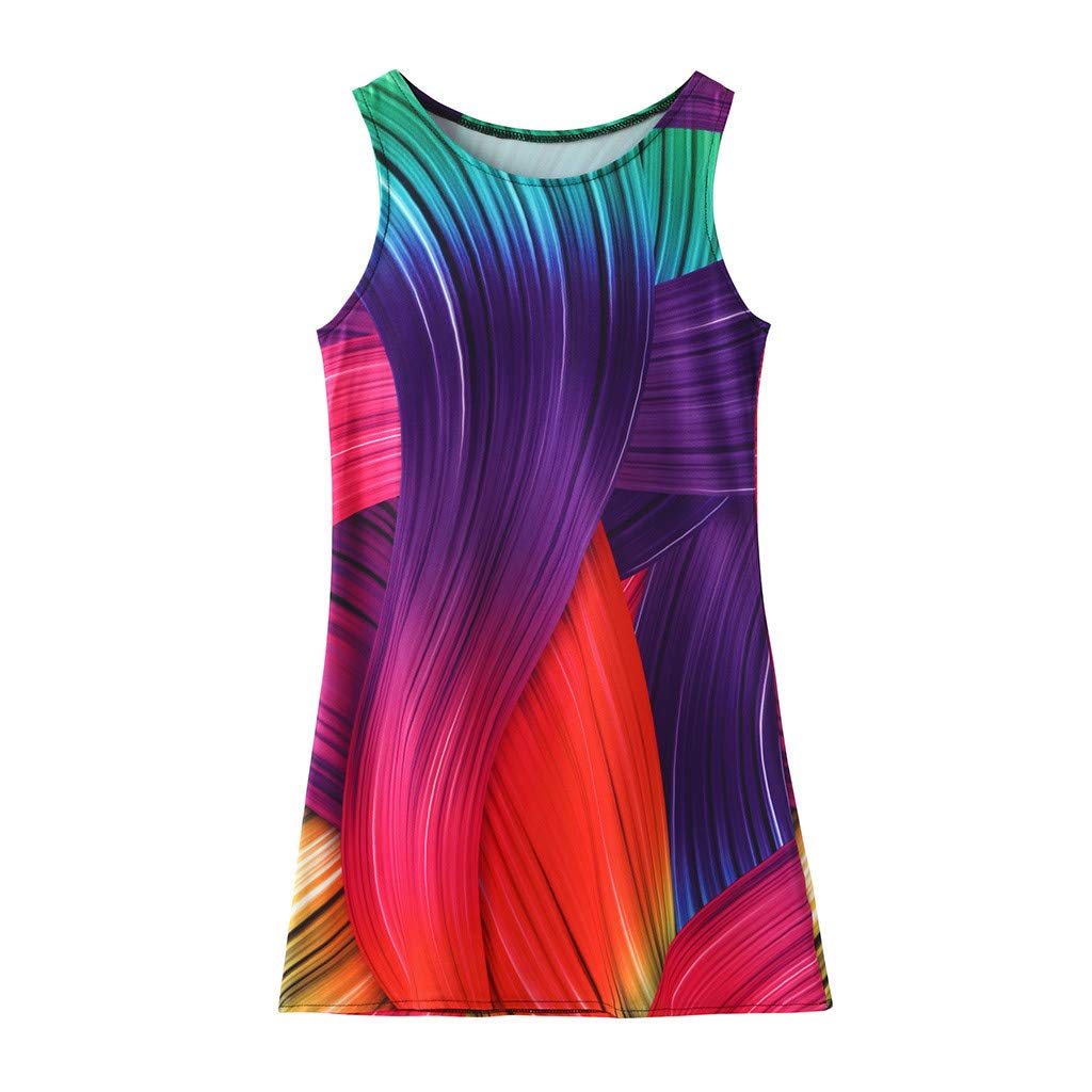 Summer Casual Sleeveless Princess Print Dress for Toddler Girls - Perfect for Parties, Playdates & Outdoor Adventures