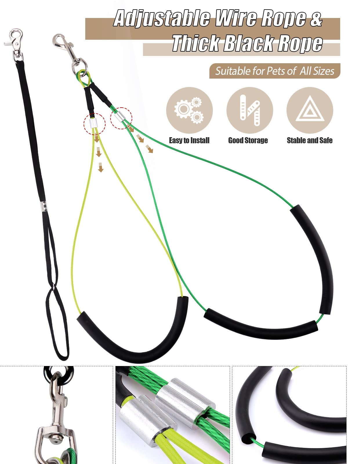 Foldable Pet Dog Grooming Arm with Clamp - Adjustable Grooming Loop Noose & No-Sit Haunch Holder for Professional Dog Grooming - Perfect for Grooming Salons, Pet Shops & Home Use (Single Arm)
