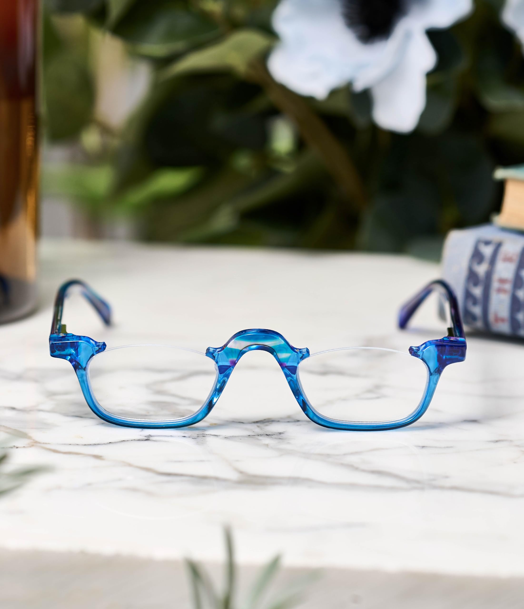 eyebobs - Untamed | Premium Reading Glasses for Men & Women | Half-Rim Lightweight Frames | 0.0x to 4.0x Magnification | Perfect for Office, Reading & Computer Work