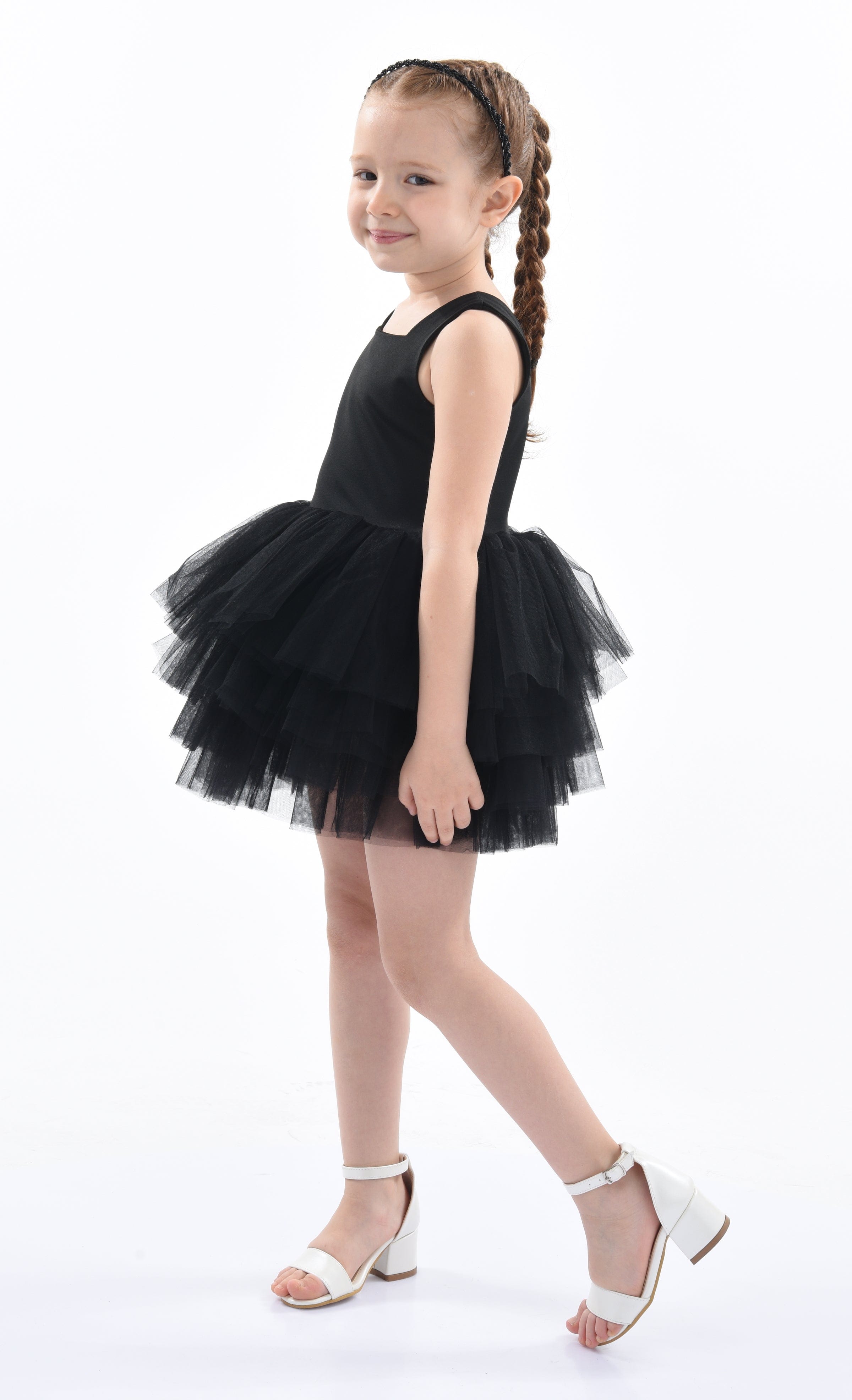 Black Solid Tutu Dress for Girls - Elegant Ballet Skirt for Dance, Parties & Photo Shoots | Perfect for Recitals, Halloween & Princess Costumes