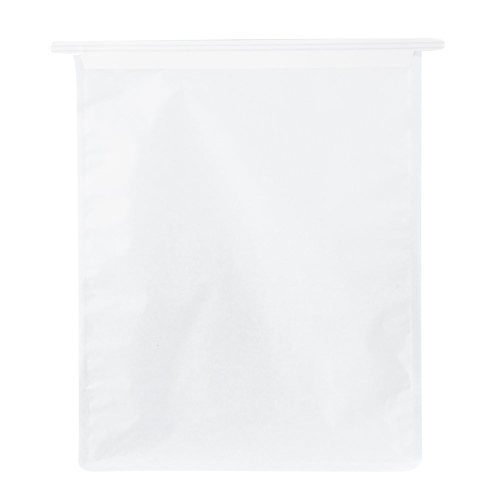Premium White Cotton Paper Tin Tie Bags with Clear Window - 8.75