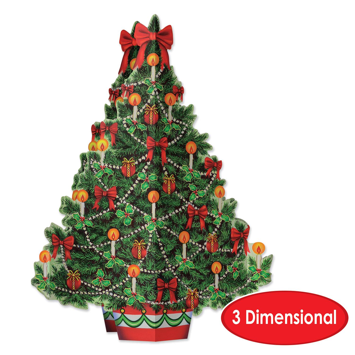 12 Pack Beistle 3D Christmas Tree Centerpieces - Holiday Table Decorations for Christmas Parties, Home & Office Decor