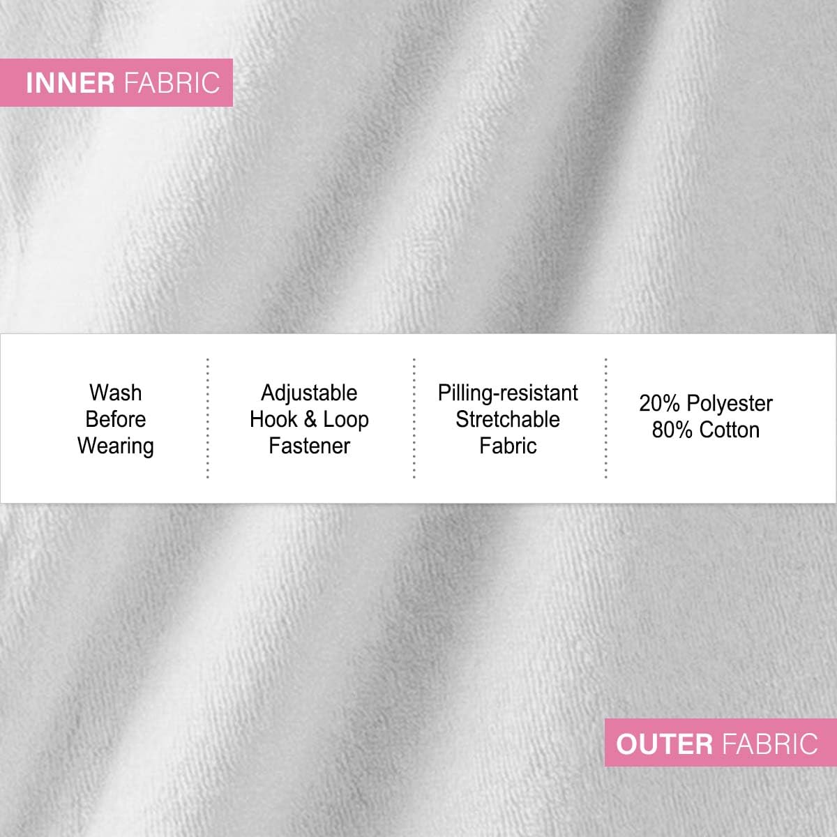 APPEARUS Women's Spa Wrap - Lightweight Stretch Terry Robe for Bath, Shower & Lounge - Soft White Spa Body Wrap for Relaxation at Home or Salon