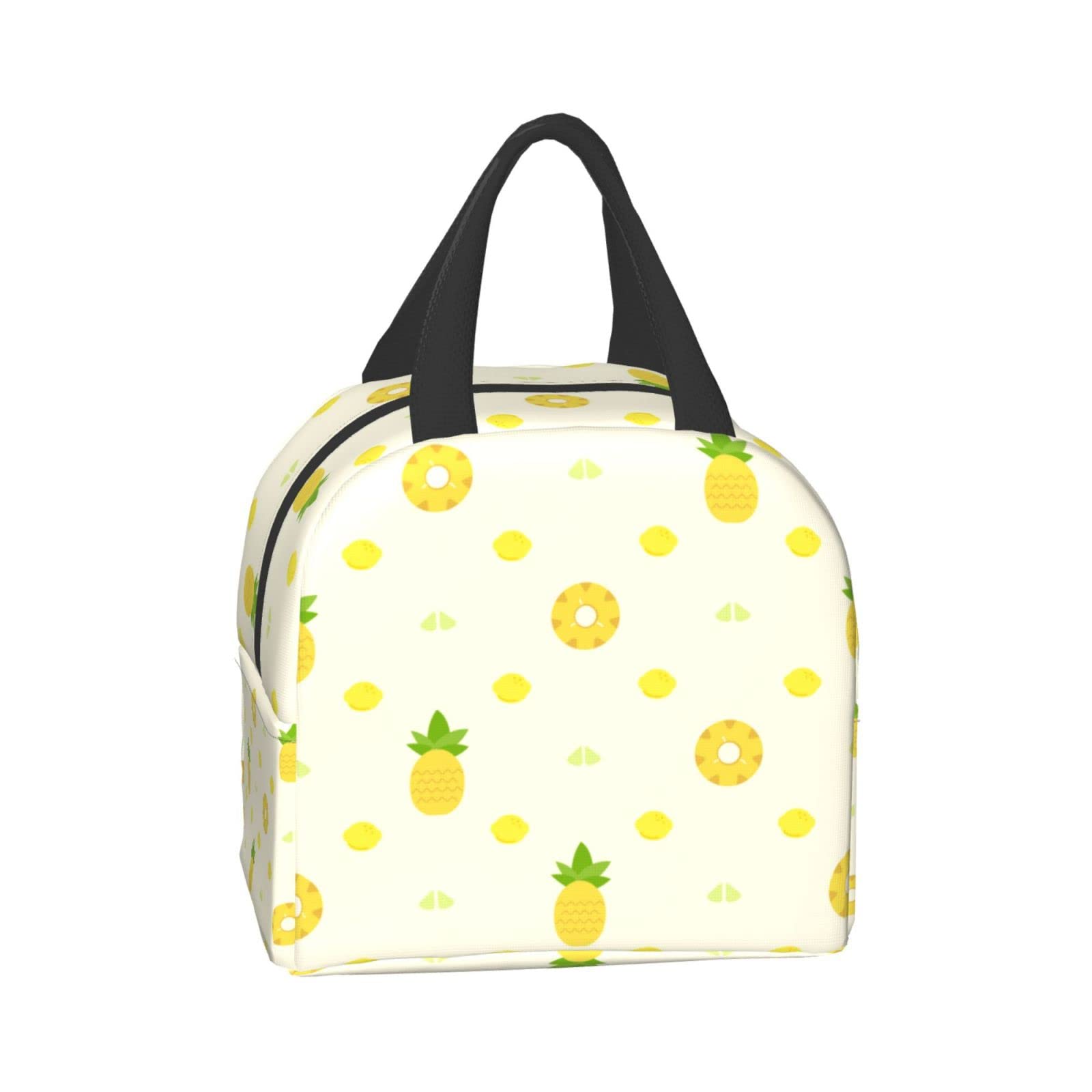 Insulated Pineapple Lunch Box for Women & Men - Reusable Thermal Lunch Bag for Office, Camping, Hiking, Picnic, Beach & Travel | Cute Bento Box for Work, School & Outdoor Activities