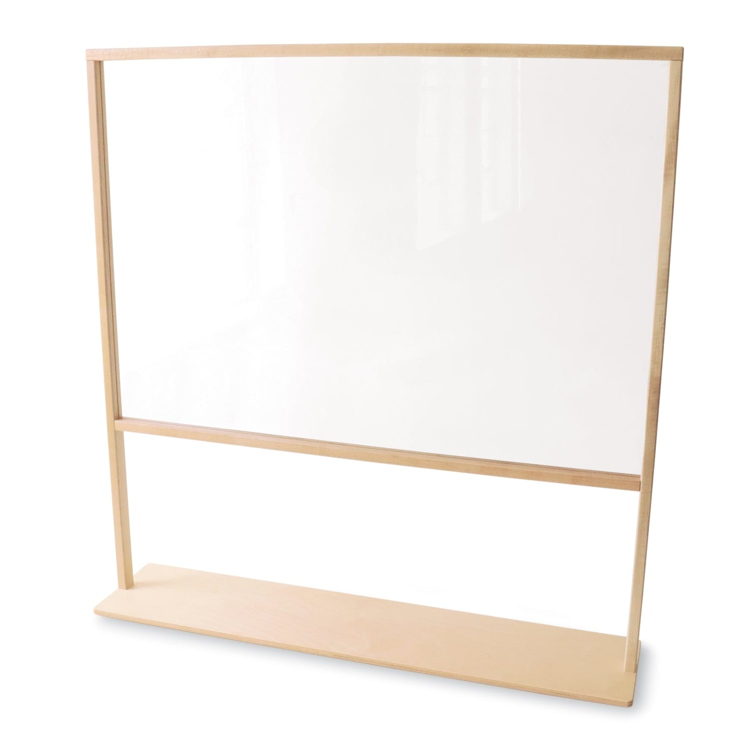 48W Clear Acrylic Floor Standing Partition - Office Divider, Room Separator for Home & Business Use