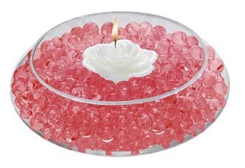 2000pcs 1oz Classic Crystal Water Beads for Candle Making, Vase Filler, Floral Arrangement & Sensory Play - Non-Toxic Gel Beads in Melon Red by Beading Station - Perfect for Home Decor, Wedding Centerpieces & Kids Sensory Bins