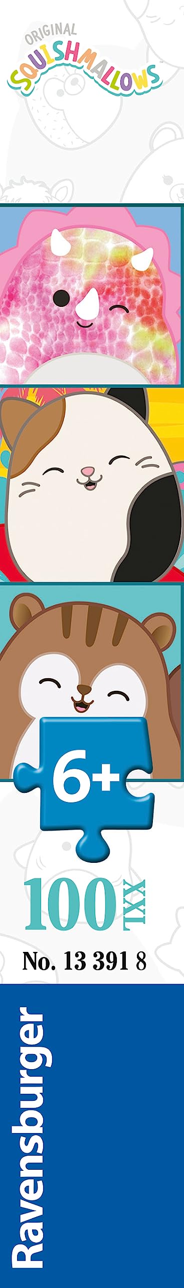 Ravensburger Squishmallows 100-Piece XXL Jigsaw Puzzle for Kids Ages 6+ (49x36cm) - Fun Educational Toy, Perfect Gift for Boys & Girls - Great for Family Game Nights & Birthday Parties