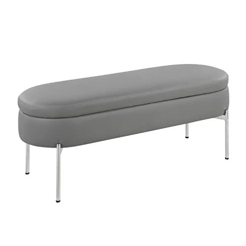 Grey Faux Leather