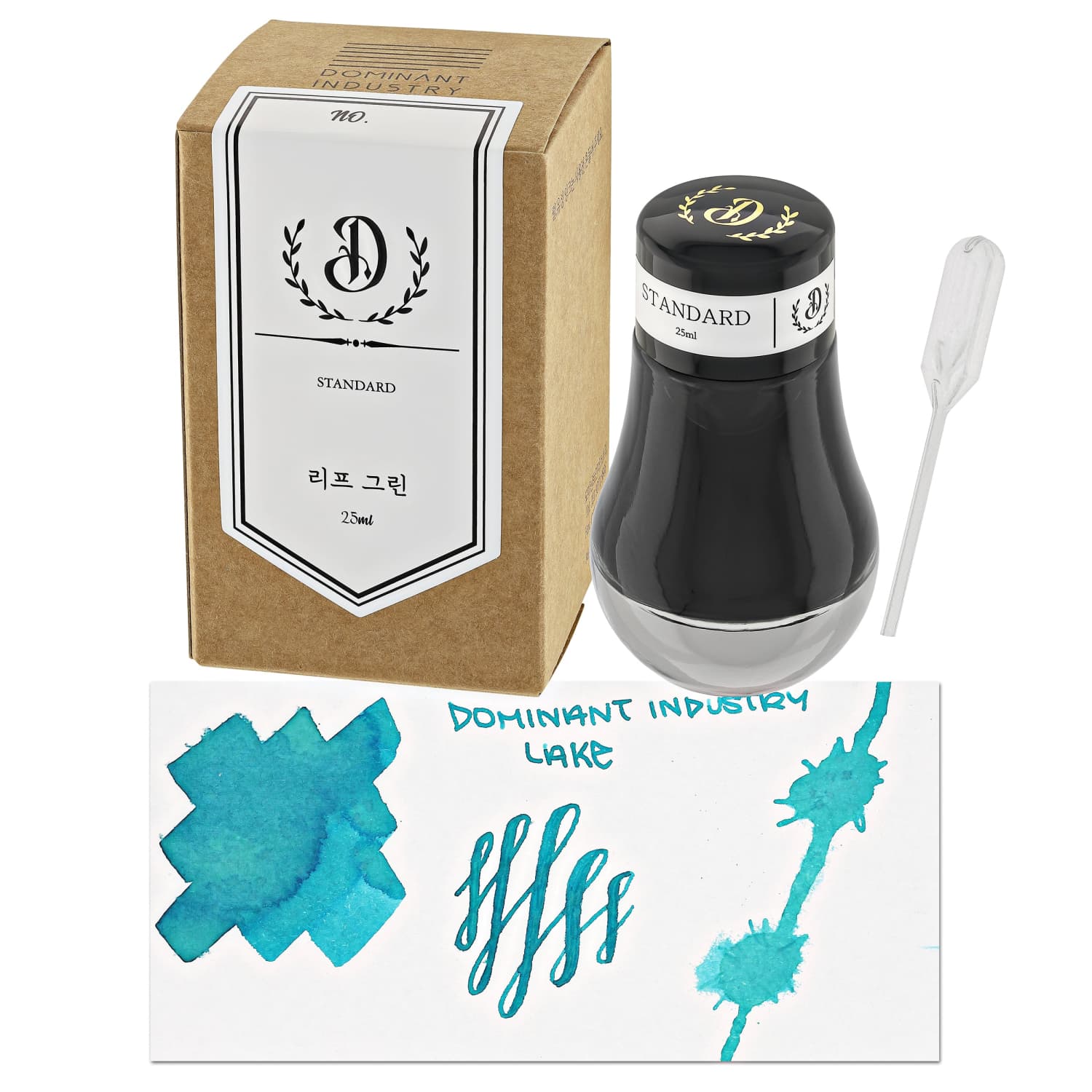 Dominant Industry Standard Series 25mL Lake Blue Bottled Ink - Premium for Calligraphy, Fountain Pens & Art Projects