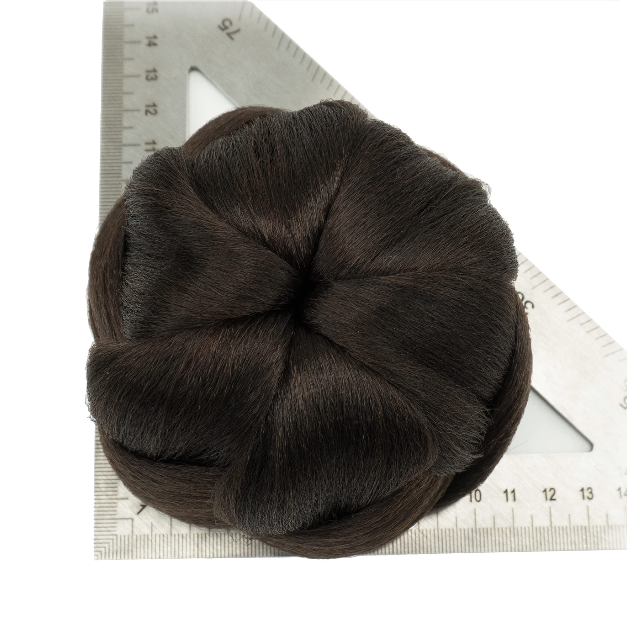 IMISSU Braided Chignon Dancer Hair Donut - Chocolate Brown Hair Bun Wig for Women | Wedding, Party & Updo Hairstyle Accessories | Perfect for Ballet, Bridal & Special Occasions