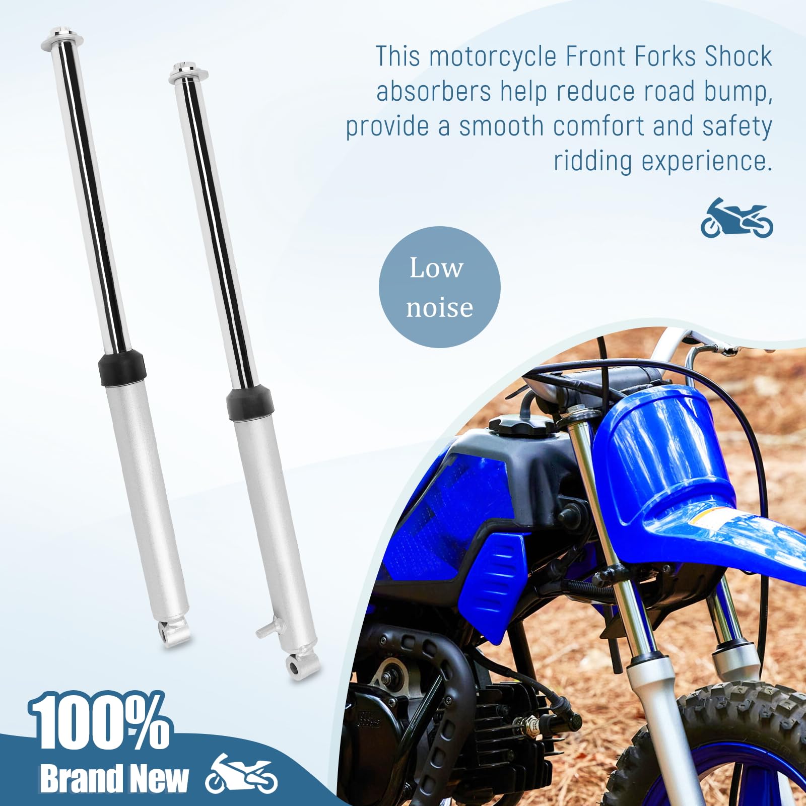 Yamaha PW50 PY50 PEEWEE 50cc Motorcycle Front Fork Shock Suspension Absorber Leg - Compatible with Kids Pit Dirt Bike | Durable Off-Road Performance for Young Riders