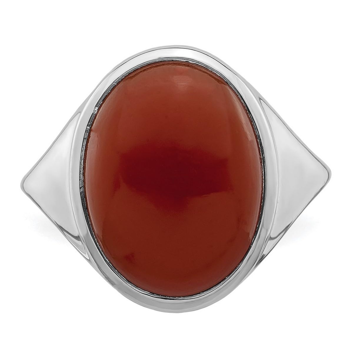 925 Sterling Silver Polished Red Agate Ring for Women | Elegant Gemstone Jewelry Gift for Birthday, Anniversary & Special Occasions