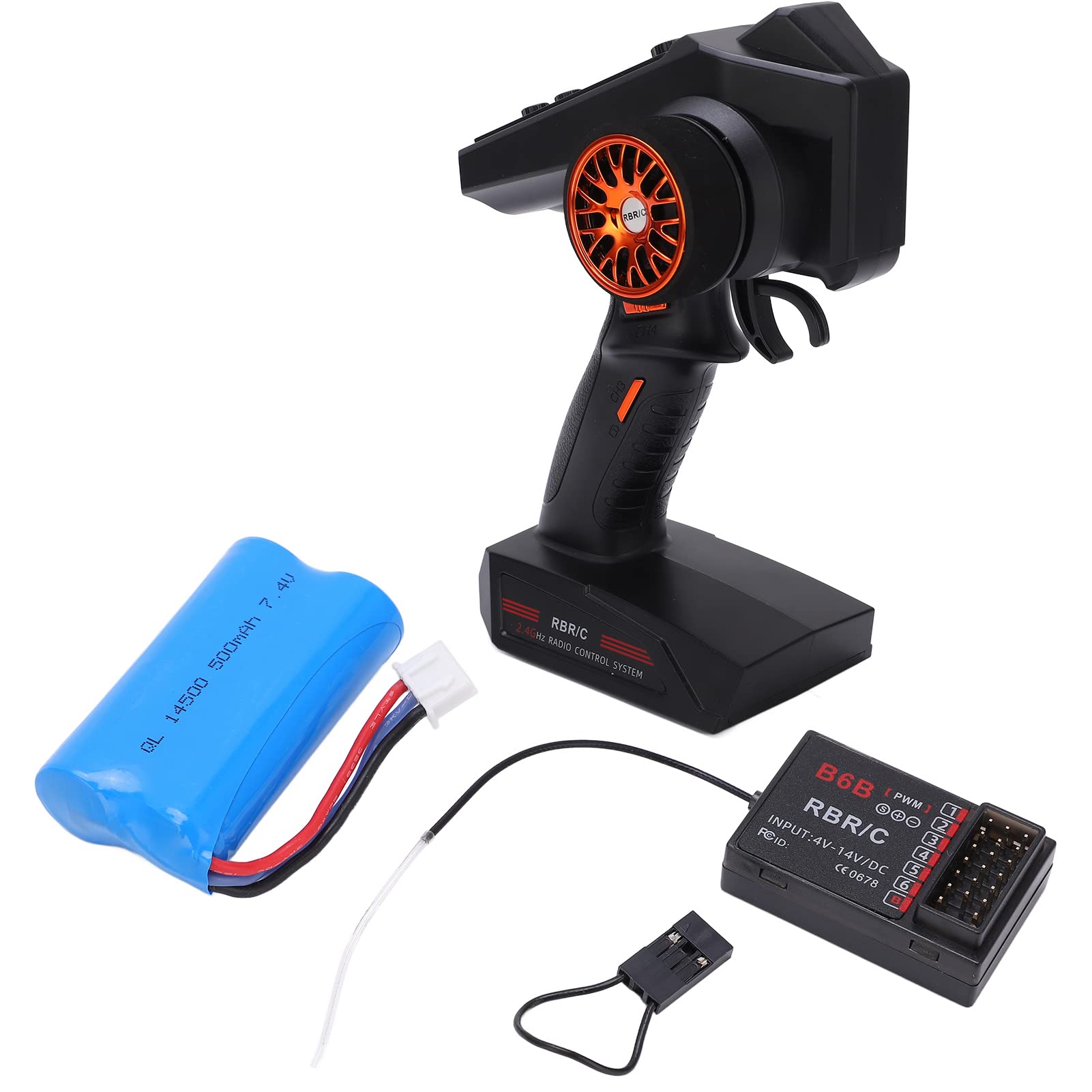 Astibym 2.4GHz 6 Channel RC Transmitter and Receiver Set - 400m Long Range Remote Control for RC Cars, Drones, Boats - Ergonomic & Sensitive Controller for Hobbyists and Professionals