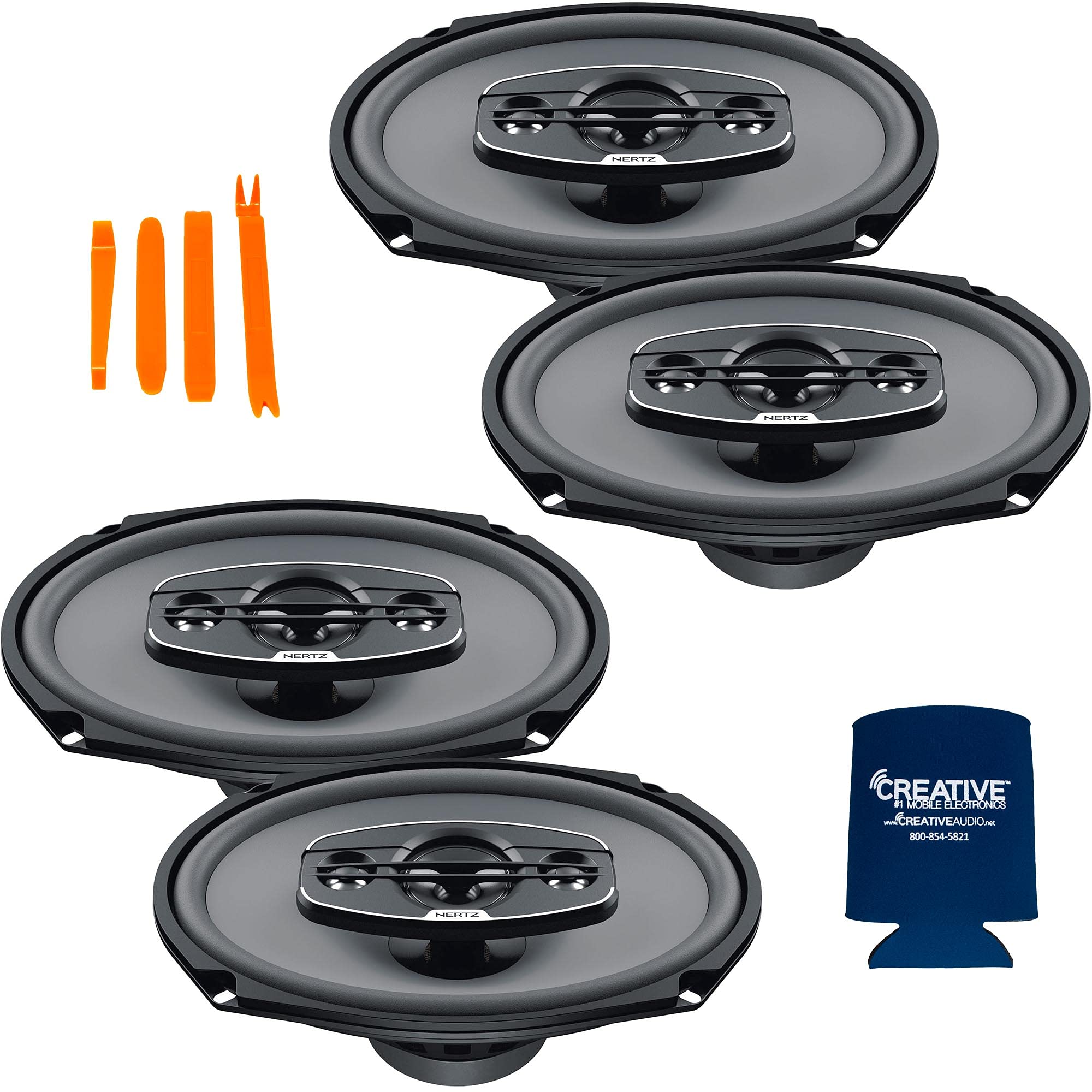 Hertz Audio X-690 UNO Series 6x9 4-Way Coaxial Speakers - 2 Pairs - Premium Car Audio for Enhanced Sound Quality | Perfect for Car Upgrades, Home Theater Systems & Music Enthusiasts