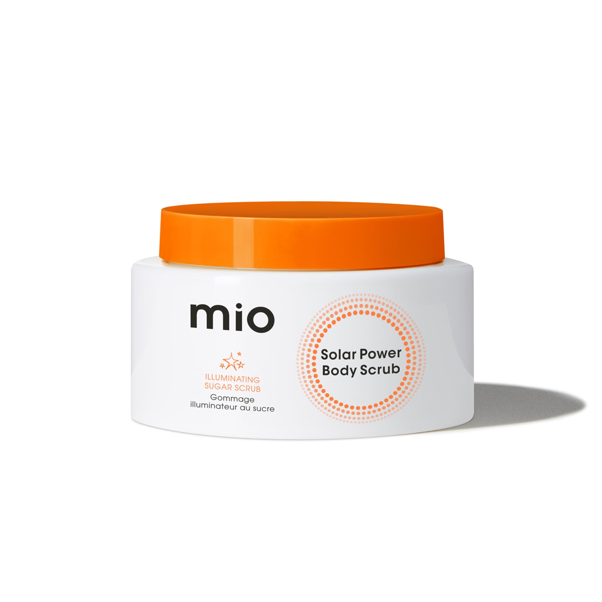 Mio Solar Power Illuminating Sugar Body Scrub 275g - Exfoliating Body Polish for Soft, Smooth & Glowing Skin | Natural Moisturizer with Subtle Radiance | Perfect for Spa Day, Self-Care Routine & Gift Giving