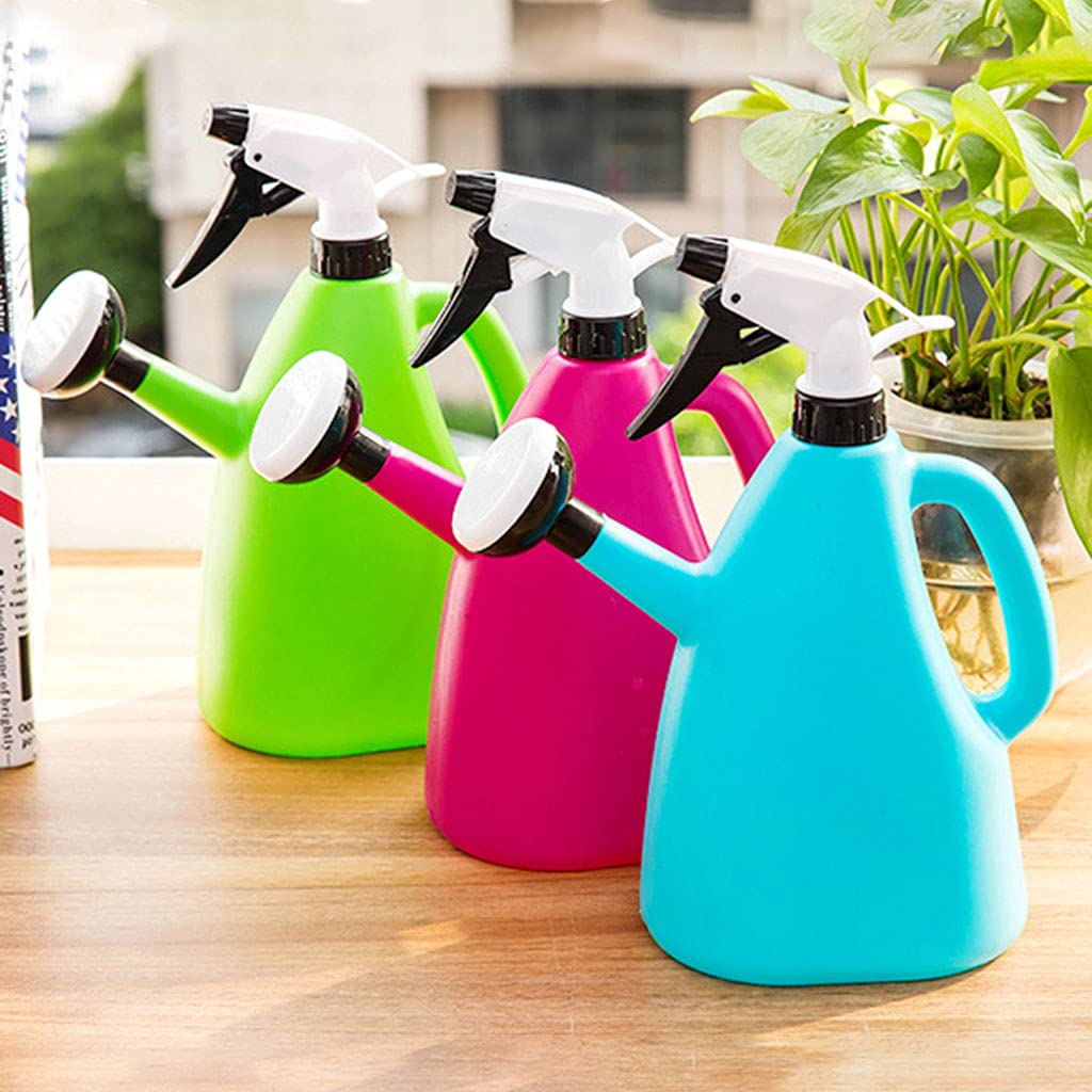 Dual Purpose Press Watering Can - Large Capacity Garden Watering Can with Round Spout for Manual Irrigation, Portable Spray Bottle for Indoor/Outdoor Plants - Perfect for Flower Beds, Potted Plants & Lawn Care