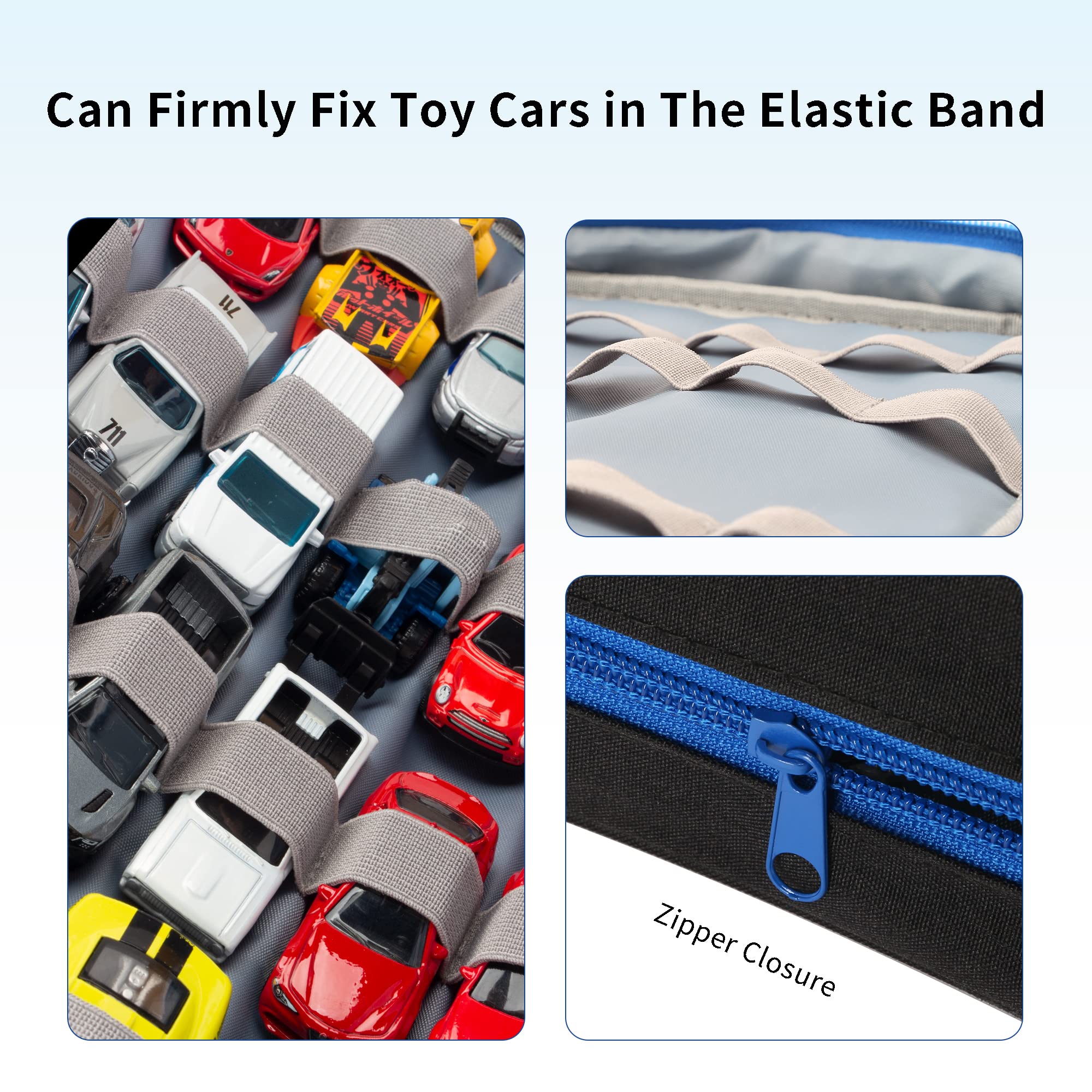 KISLANE 48 Toy Car Storage Case - Durable Black Organizer for Kids' Toy Cars - Perfect for Travel, Playroom & Birthday Gifts