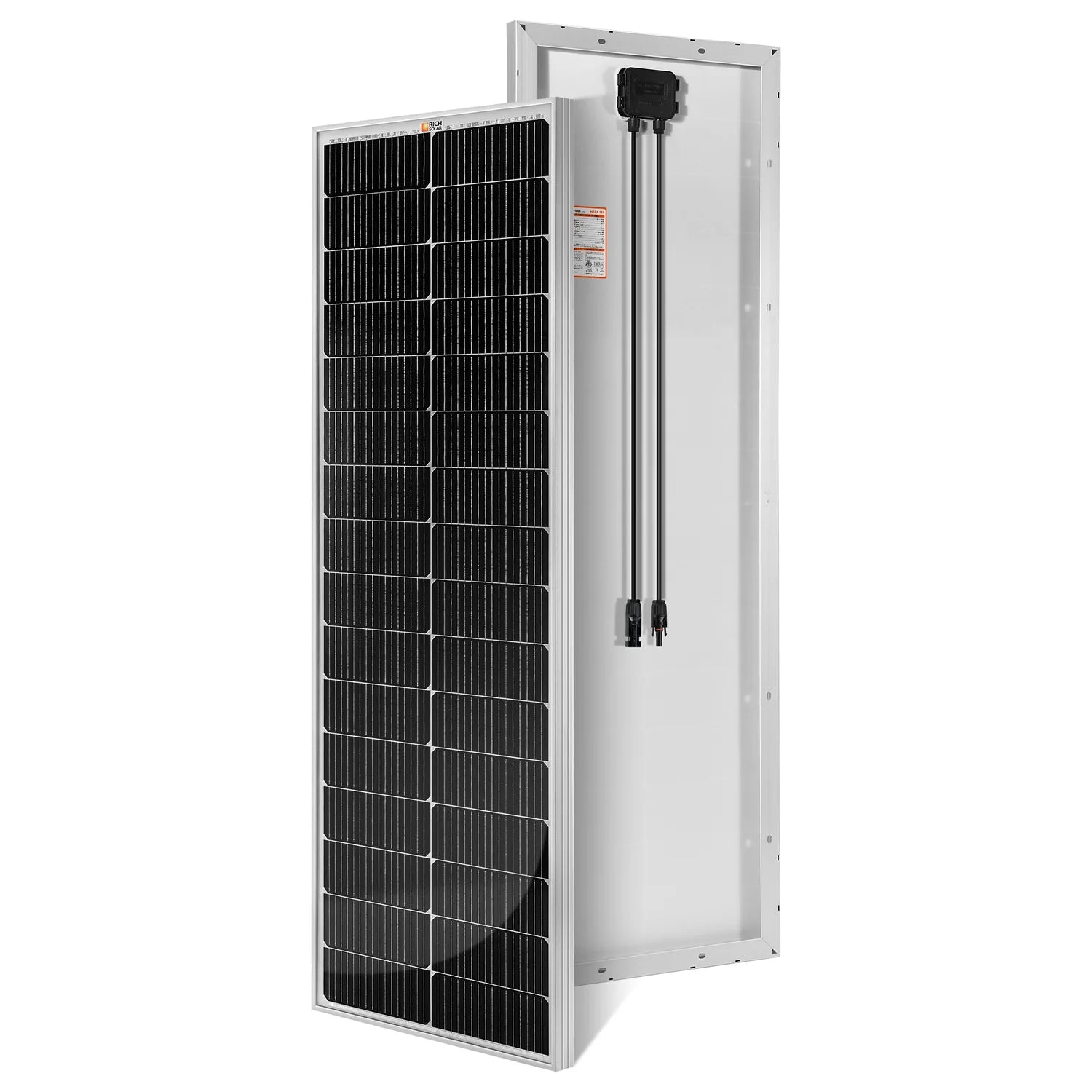 Rich Solar MEGA 100 Watt Slim Monocrystalline Solar Panel - High Efficiency Portable Solar Panel for RV, Boat, Camping & Off-Grid Power