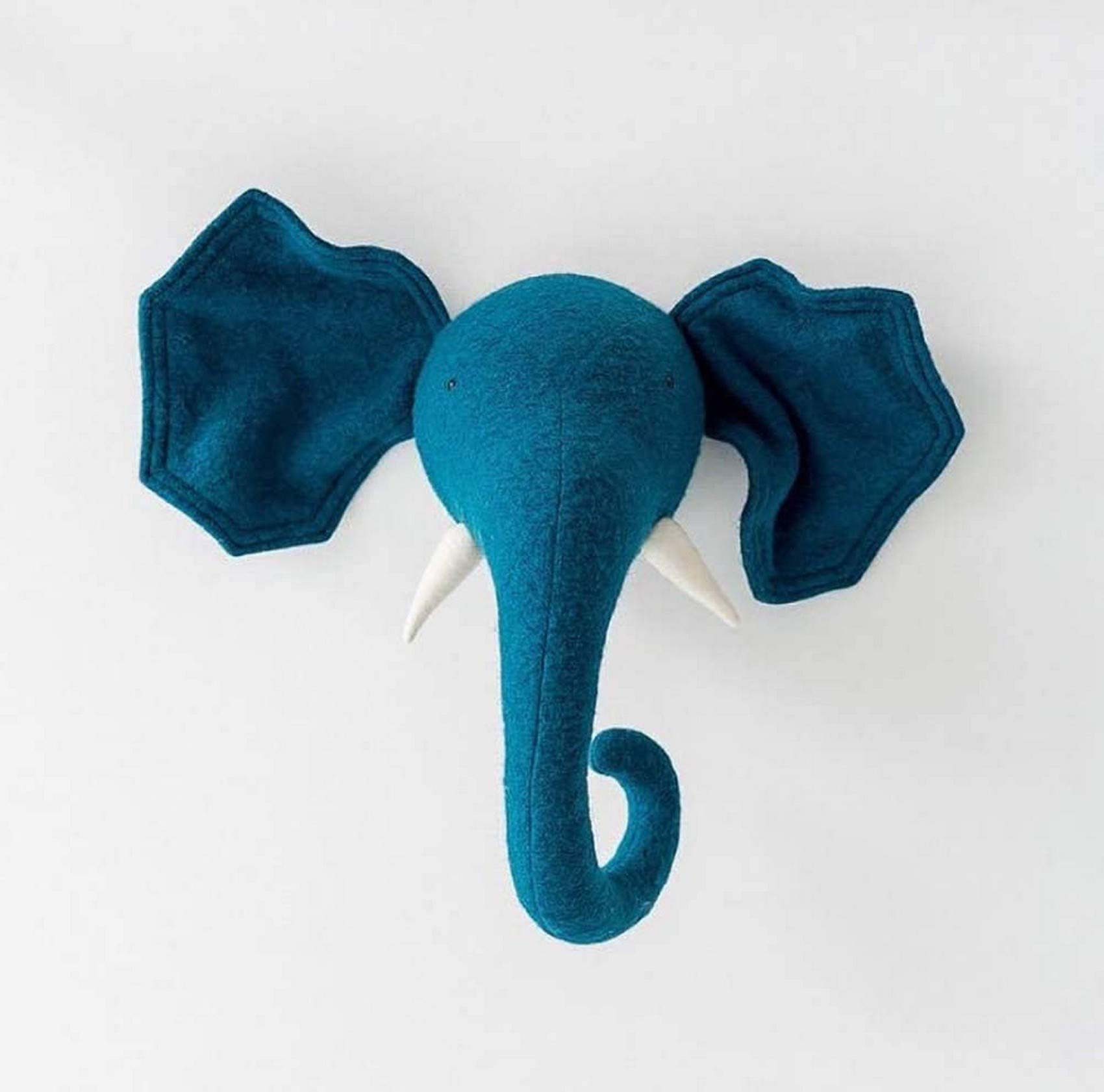 3D Plush Elephant Head Wall Decor - Cute Jungle Safari Animal Nursery Wall Hanging for Kids Room, Baby Shower Gift | Perfect for Nursery, Playroom & Safari-Themed Bedroom Decor