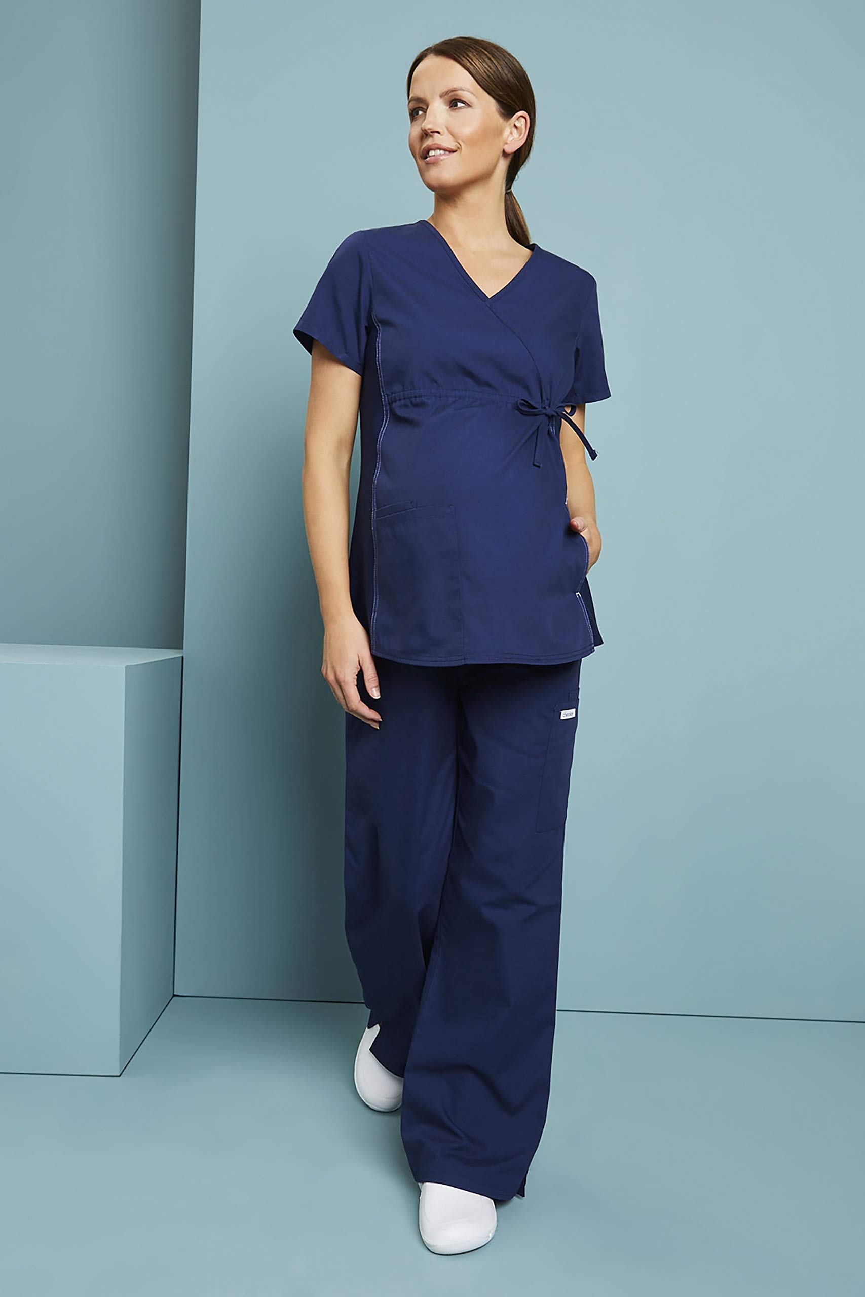 Cherokee Women's Maternity Scrubs Pants - Stretchy Elastic Waist for Comfort | Perfect for Nurses, Doctors & Healthcare Professionals