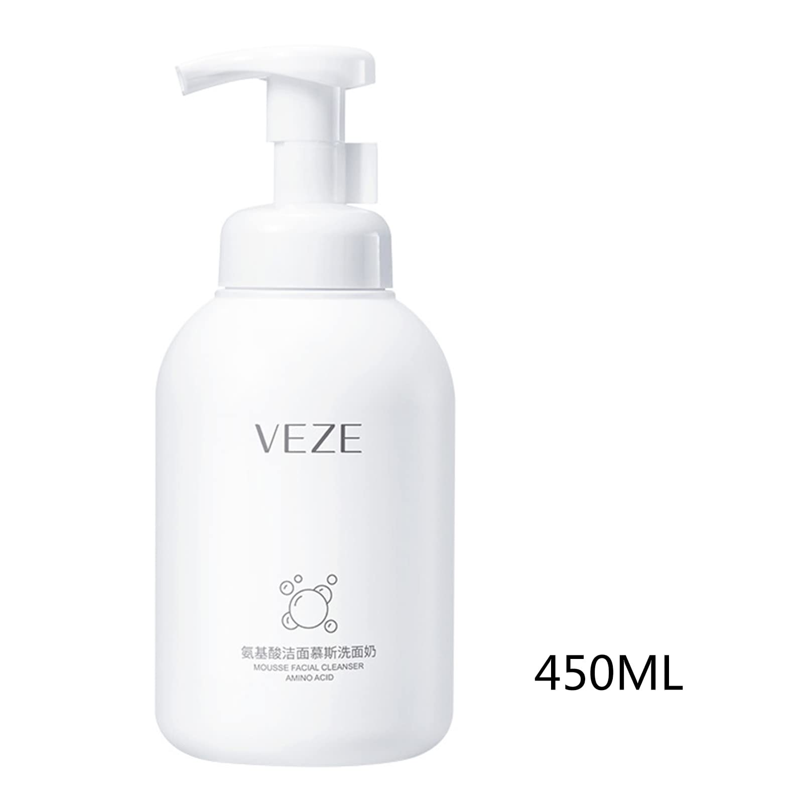 Amino Acid Foam Cleanser with Hyaluronic Acid - Gentle Face Wash for Dry, Oily & Combination Skin - 150ml Hydrating Cleanser for Women | Daily Skincare Routine & Makeup Removal