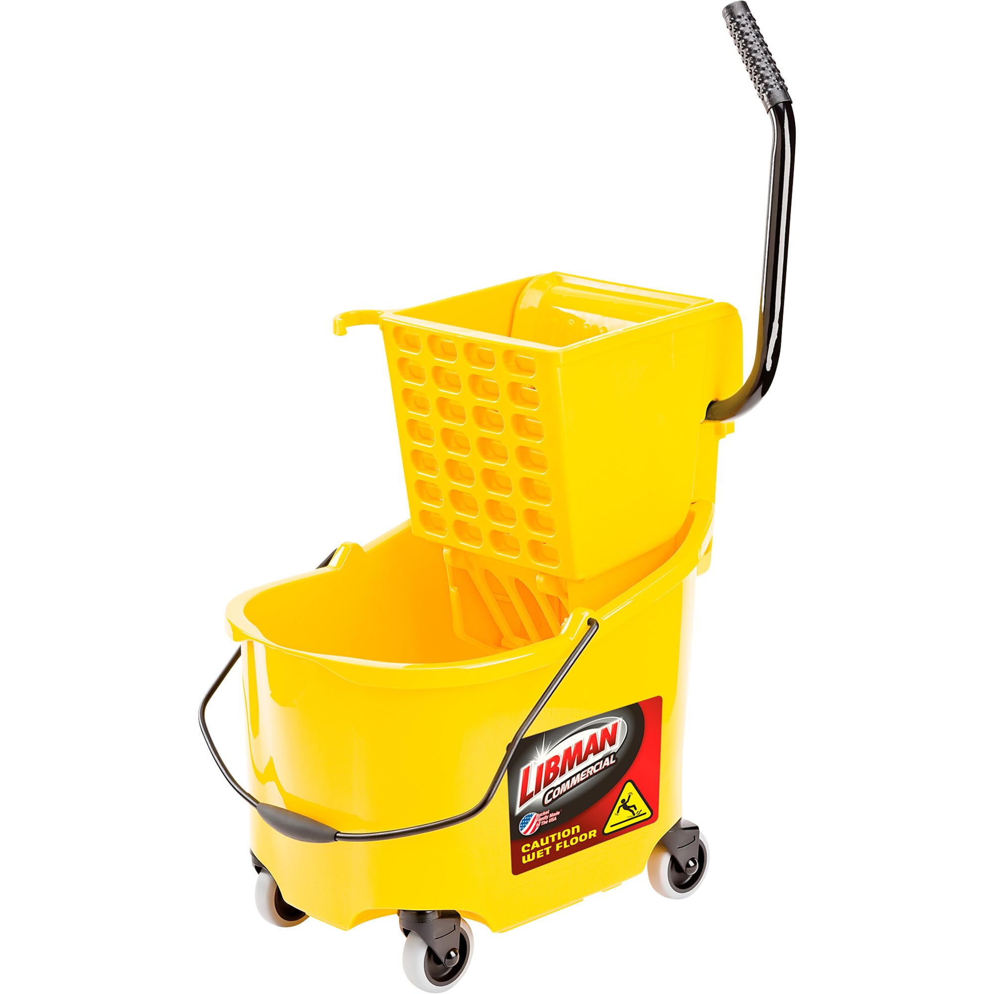LIBMAN 933 Mop Bucket and Wringer Set - 26 Quart Heavy Duty Cleaning System for Floors, Garages & Commercial Use | Ideal for Home, Office & Janitorial Services