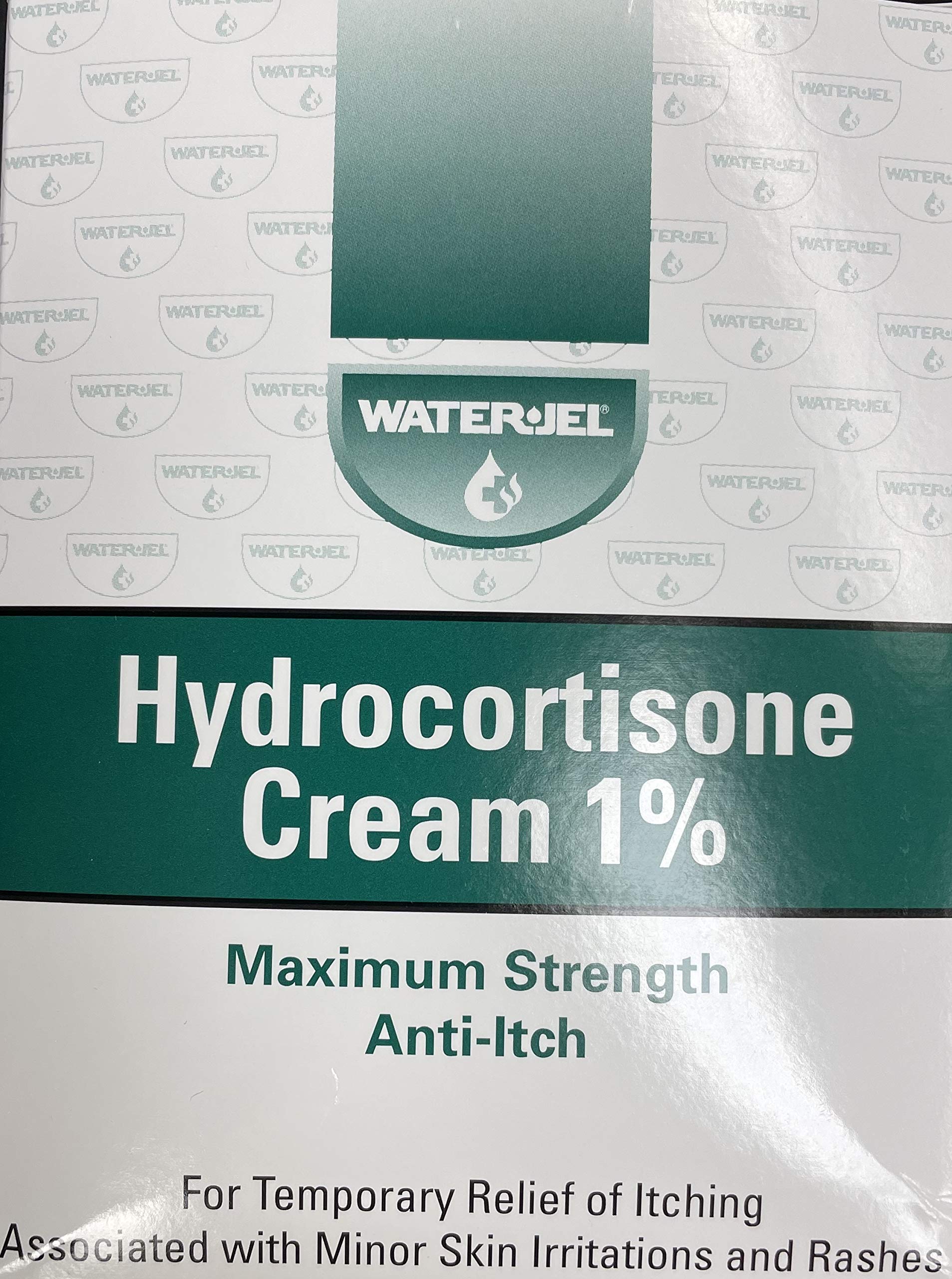 Waterjel Hydrocortisone Cream 0.9g - 25 Pack Box | Fast Itch Relief for Skin Irritations, Rashes & Insect Bites