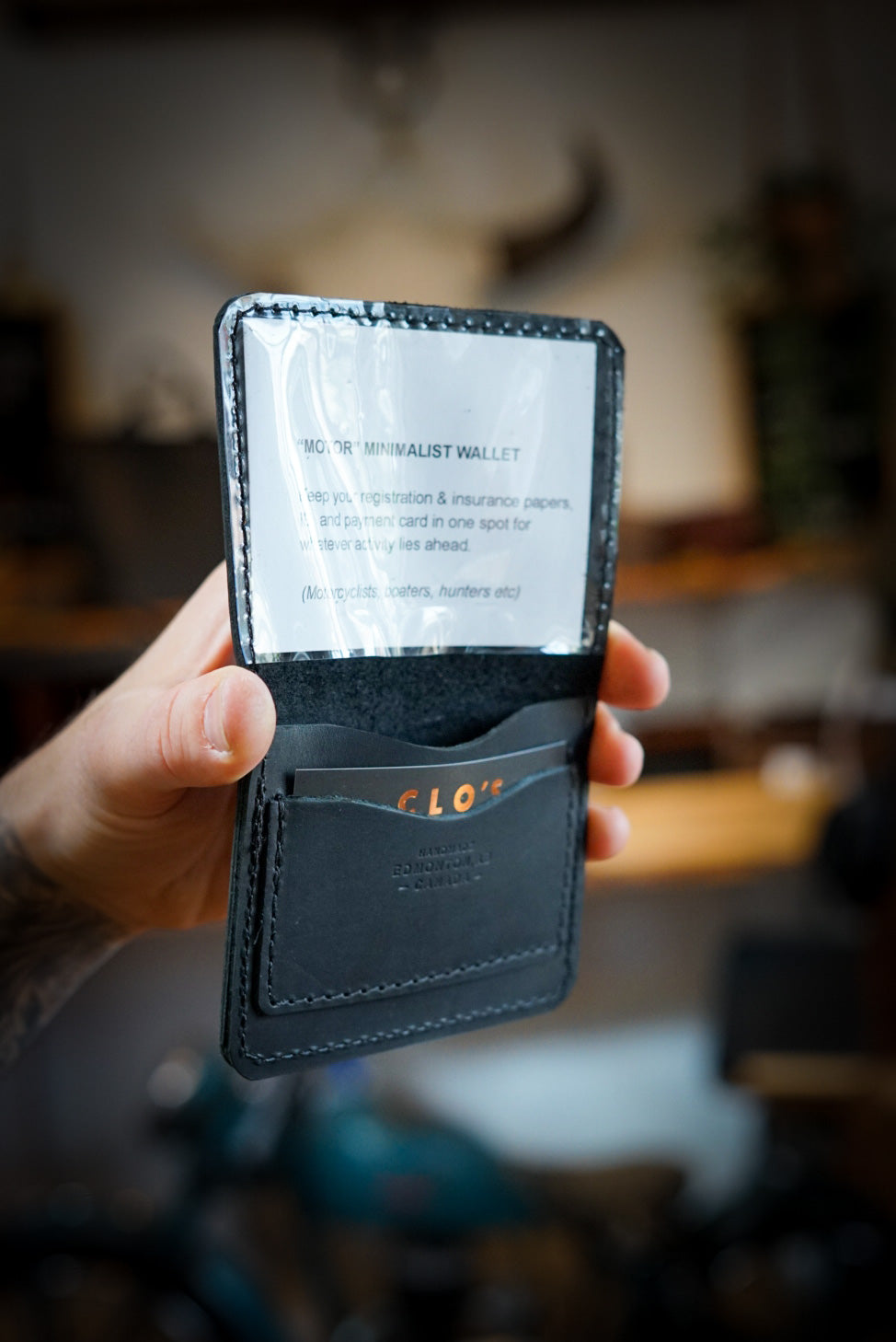 Slim RFID Blocking Minimalist Wallet for Men - Flat Black | Ultra Thin Front Pocket Wallet for Everyday Carry & Travel