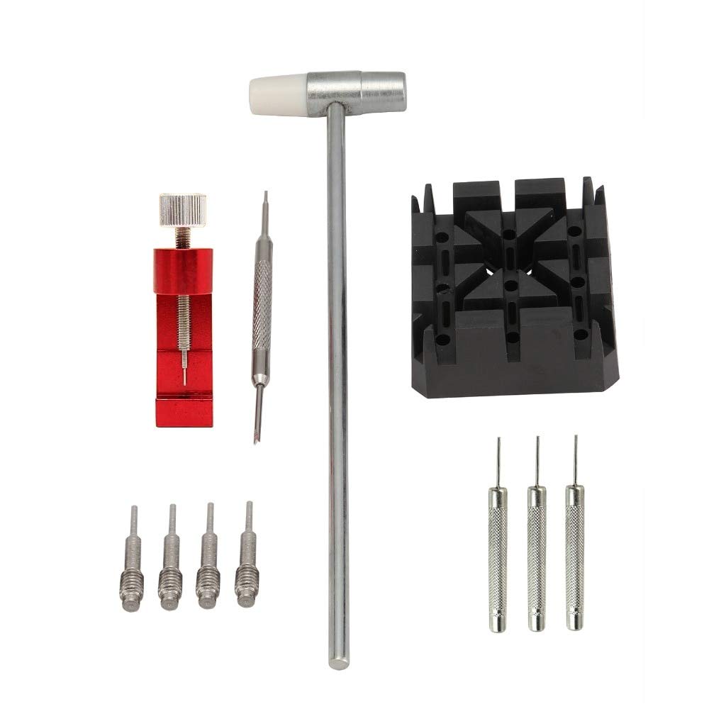 11-Piece Professional Watch Repair Tool Kit - Watch Band Strap Link Remover, Case Back Opener & Screwdriver Set for Watchmakers & DIY Enthusiasts - Perfect for Watch Battery Replacement, Band Adjustment & Maintenance