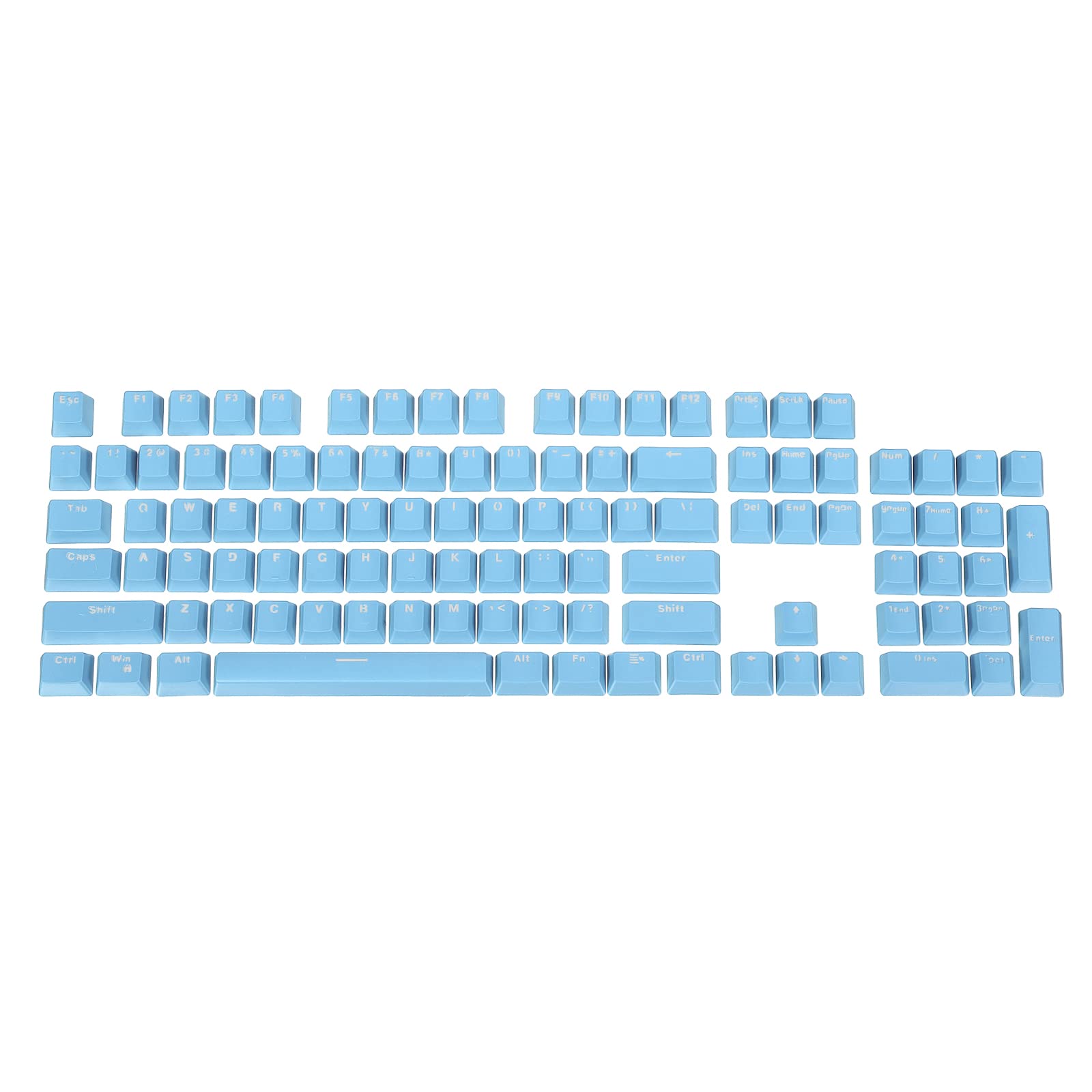 PATIKIL Mechanical Keyboard Keycaps Set - Universal ABS Translucent Keycaps for 68/84/87/104/108 Key Keyboards (Blue) - Perfect for Gaming, Typing & Office Work