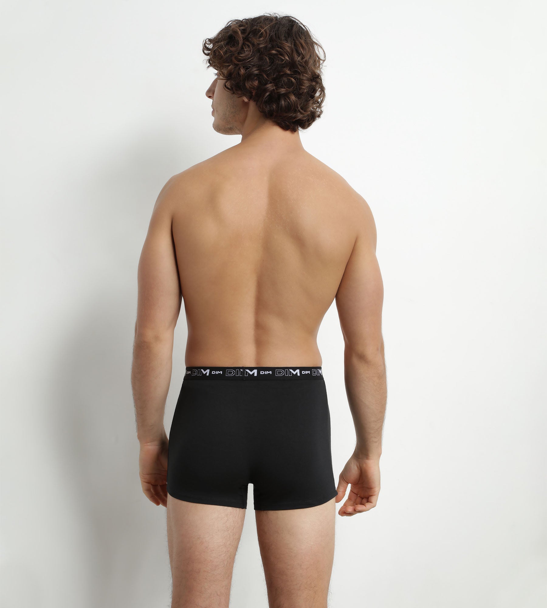 2 Pack Men's Black & White Contrast Waistband Boxer Briefs - Soft Cotton Stretch Underwear for Everyday Comfort & Active Lifestyles