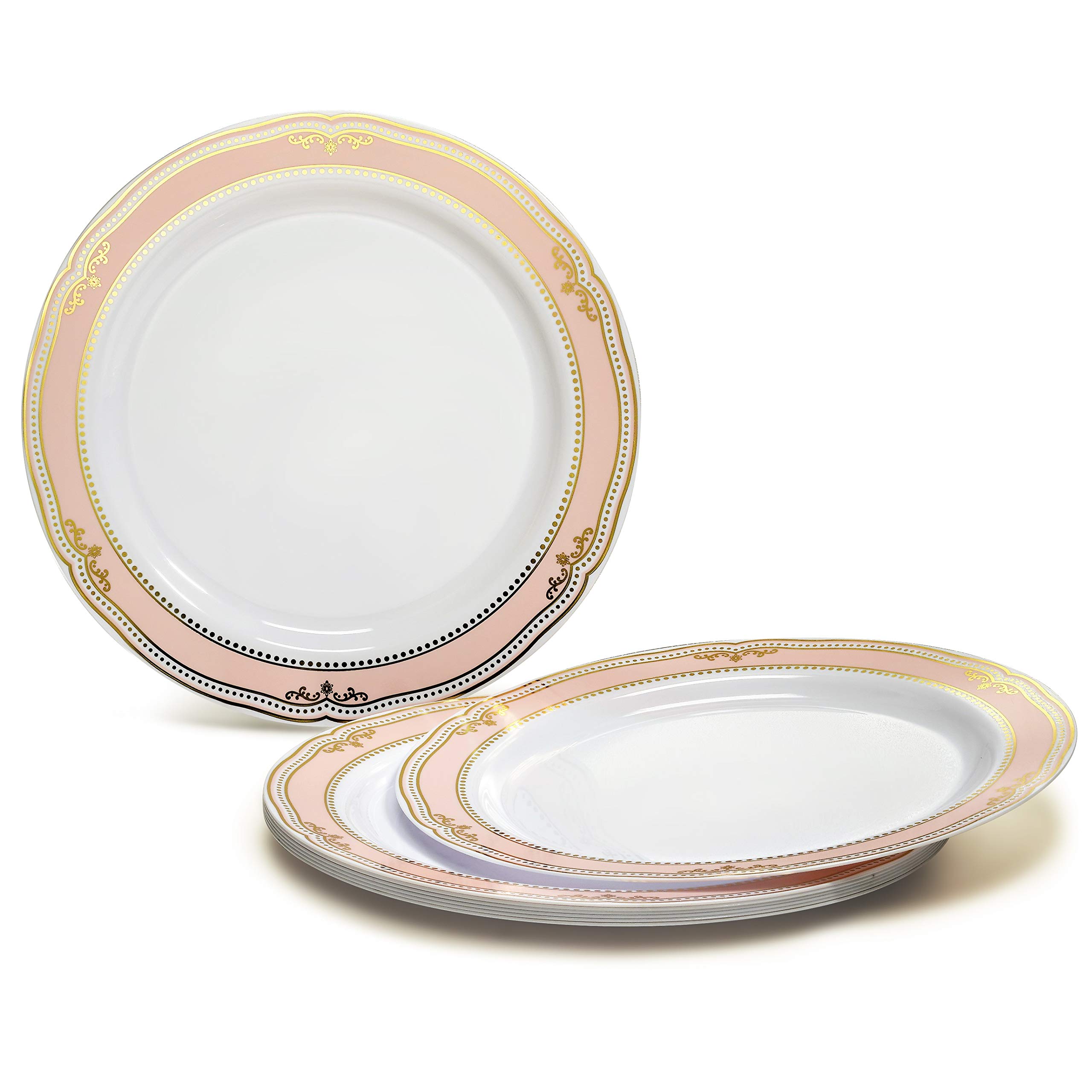 240-Pack Disposable Plastic Plates for Weddings & Parties - 10.25