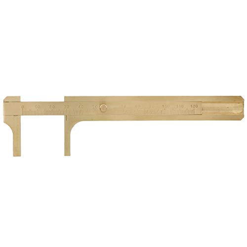 Premium Walnut Jewelry Caliper - 12cm Single Scale Measuring Tool for Jewelry Making, Watch Repair & Crafting - High Precision Wooden Calipers for Accurate Measurements