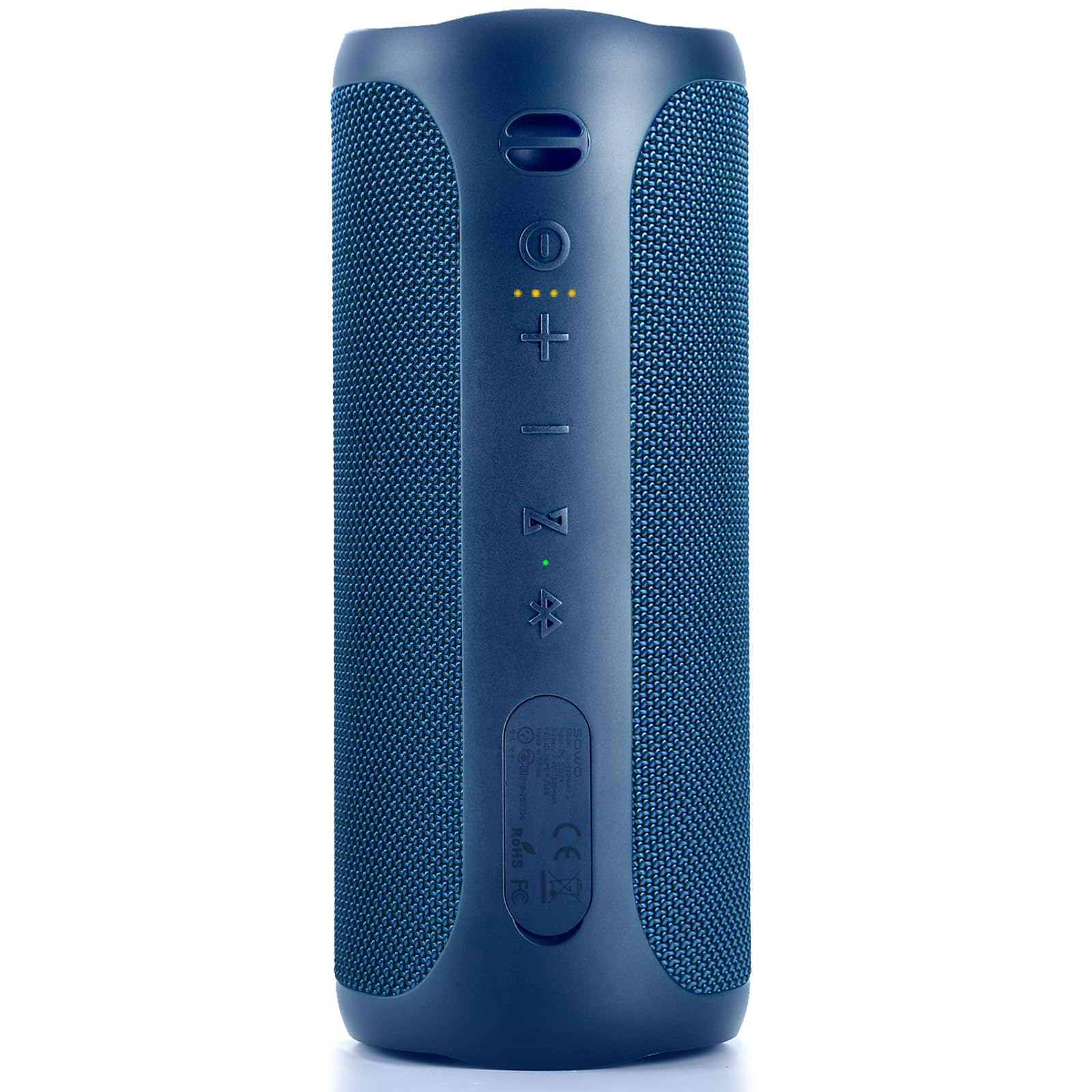 SOWO Waterproof Bluetooth Speaker Wireless - Portable Outdoor Speaker with Built-in Subwoofer, Extra Bass, Stereo Sound, IP67 Rating & Colorful LED Lights - Perfect for Parties, Camping, Beach & Pool Use - Blue