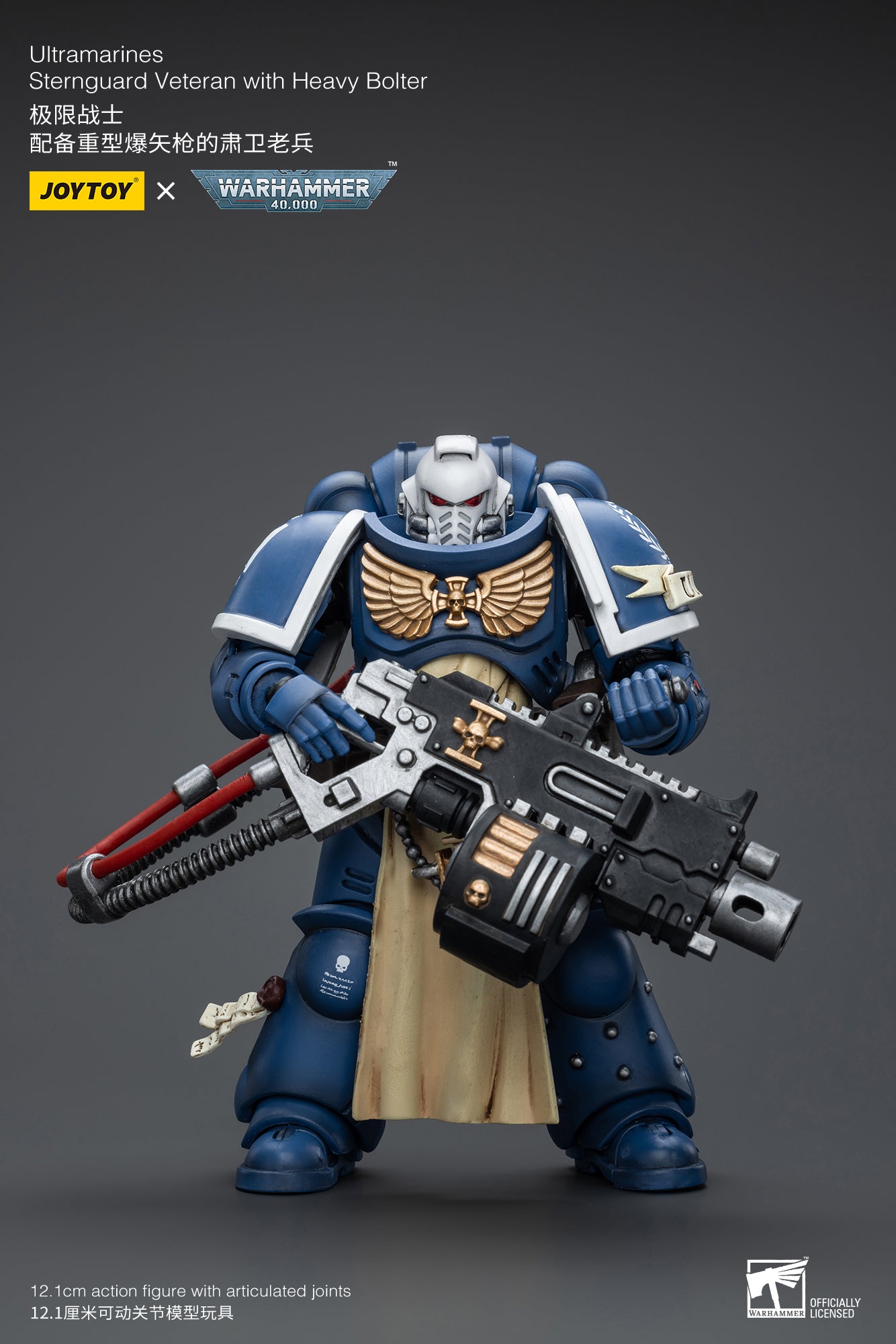 1/18 JOYTOY Warhammer 40K Ultramarines Sternguard Veteran Action Figure - Collectible Miniature for Tabletop Gaming & Display