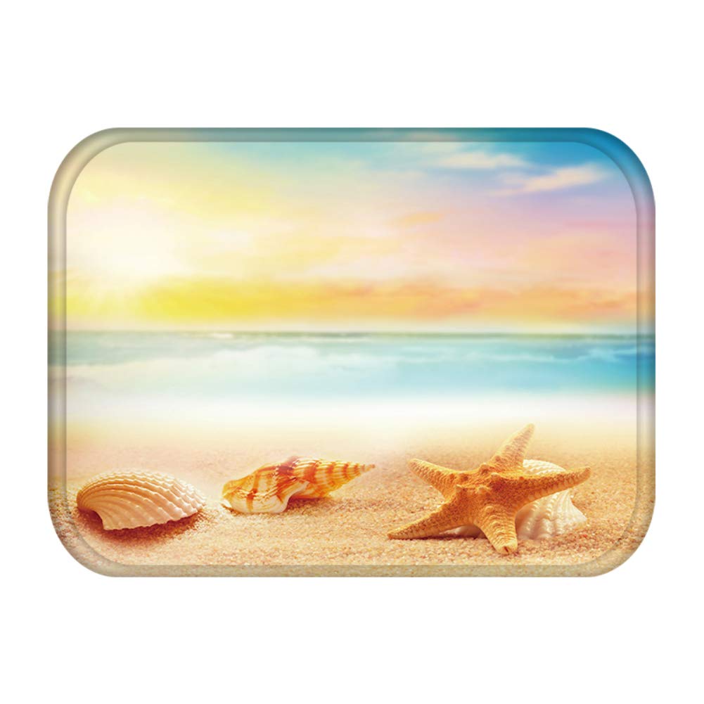 Non-Slip Starfish Beach Bath Mat - 40x60cm Waterproof Floor Rug for Bathroom, Living Room, Bedroom & Outdoor Decor - Soft Anti-Slip Entrance Mat for Home, Sofa & Doorway - Perfect for Beach House, Vacation Homes & Coastal Decor