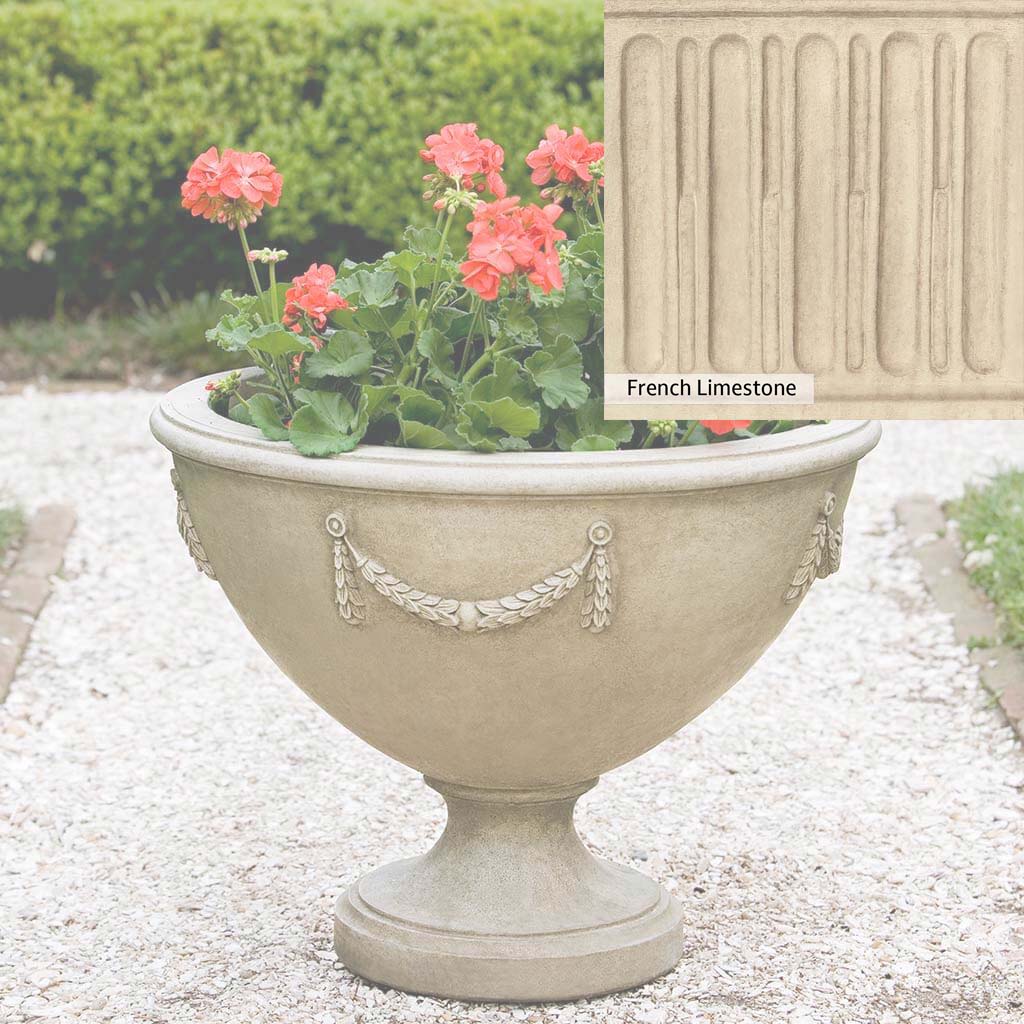 Campania International Williamsburg Neoclassic Urn - Large Outdoor Garden Planter, Classic Antique-Style Resin Urn for Patio, Porch & Landscaping Decor - Perfect for Flowers, Plants & Home Décor