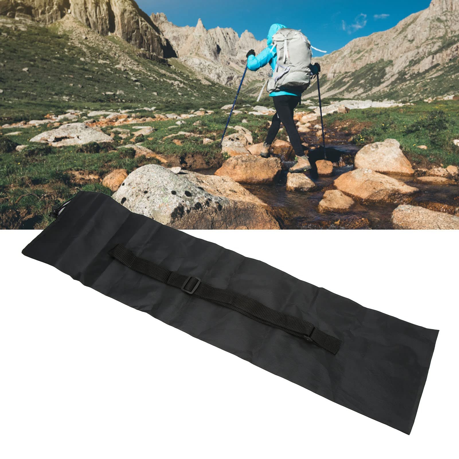 **EVTSCAN Portable Walking Stick Holder Bag - Waterproof Oxford Cloth Trekking Pole Carrier with Adjustable Shoulder Strap - Ideal for Hiking, Camping & Outdoor Adventures**