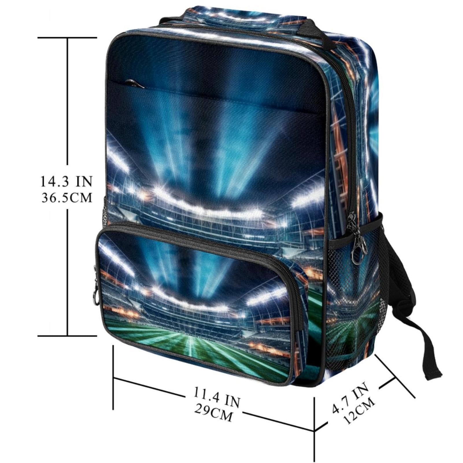 Stylish Travel Backpack for Women & Men - Durable American Football Soccer Stadium Backpack - Perfect for Travel, Work, School & Sports