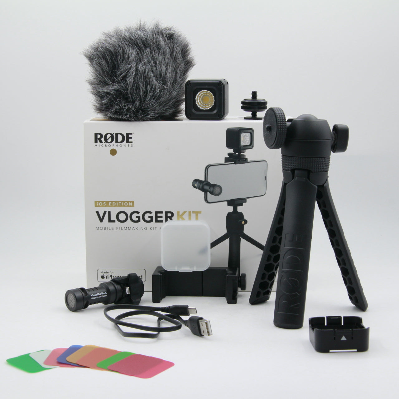 Rode Vlogger Kit iOS Edition - Complete Filmmaking Kit for iPhone & iPad with Lightning Port | Open Box Excellent Condition | Perfect for YouTube Vlogging, Travel Videos & Mobile Content Creation