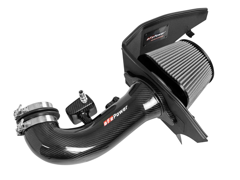 aFe 19-21 GM Trucks 5.3L/6.2L Track Series Carbon Fiber Cold Air Intake System with Pro Dry S Filters - Performance Upgrade for Silverado & Sierra - Off-Road & Street Racing Use