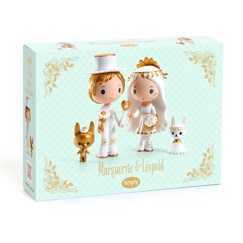 Buy Djeco Tinyly Marguerite & Leopold - Adorable Wooden Animal Figures for Kids, Perfect for Pretend Play & Storytelling at Home or School