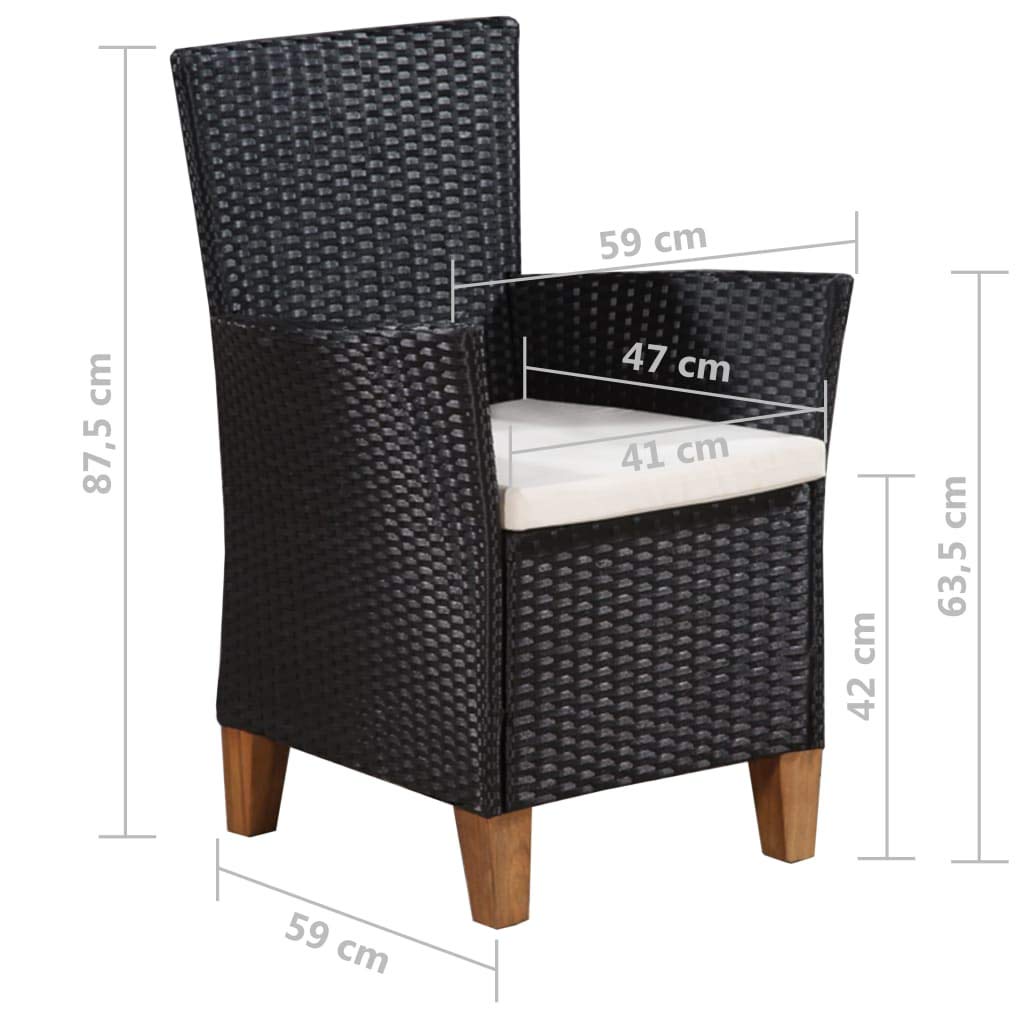 All-Weather 7-Piece PE Wicker Patio Furniture Set - Outdoor Sectional Sofa & Dining Set in Black/Brown | Durable Poly Rattan for Garden, Backyard & Poolside Relaxation